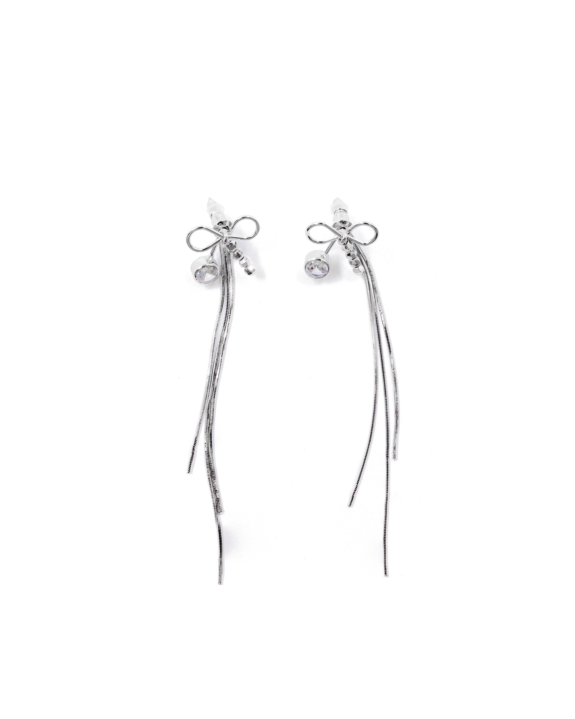 Aretes Largos Ansheli Plateados M17 Oro Laminado