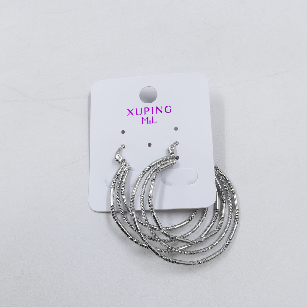 Aretes Plateados de Broche M15 Oro Laminado