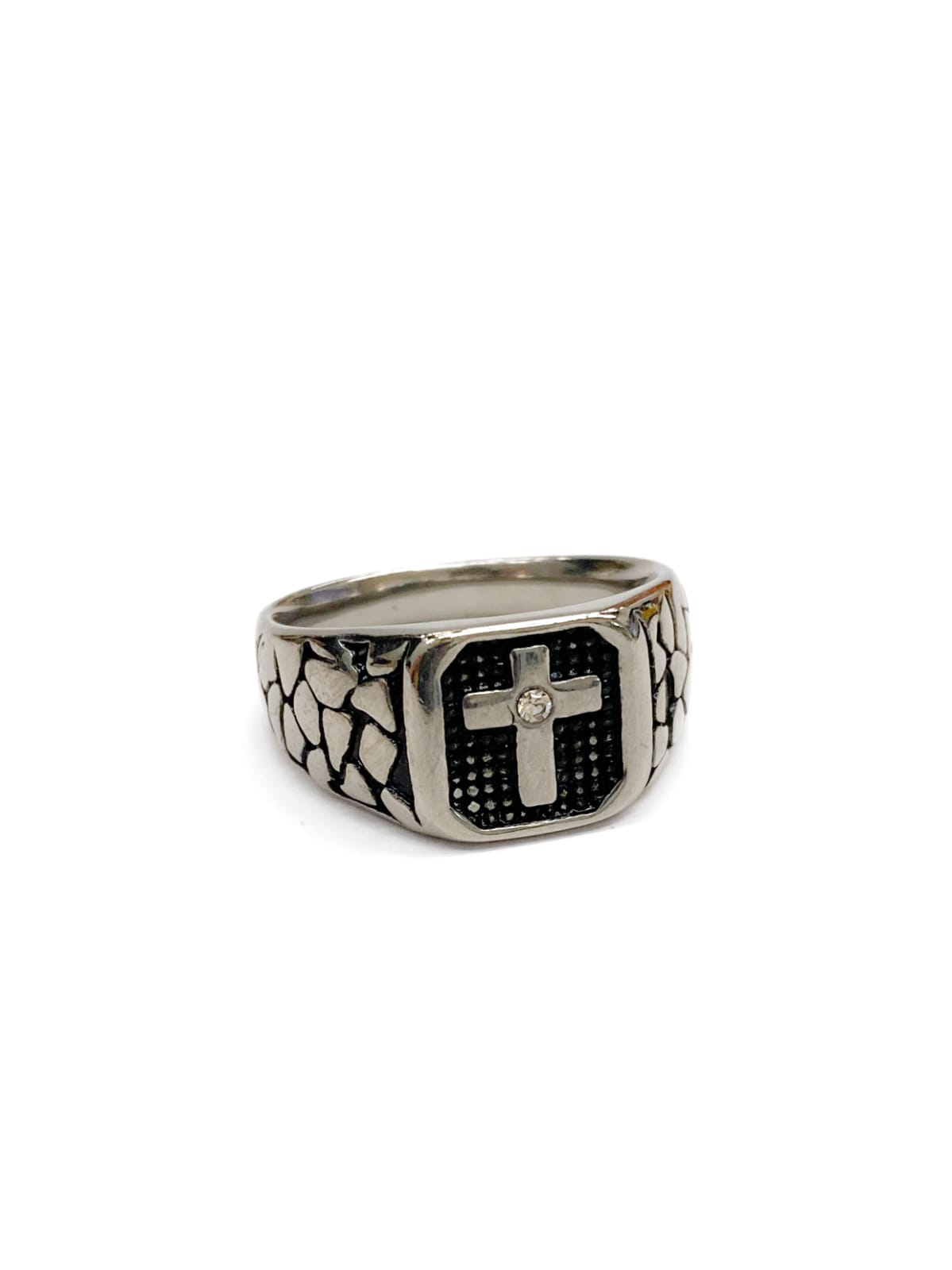 Anillo Dorado y Plateado M10 Acero Inoxidable