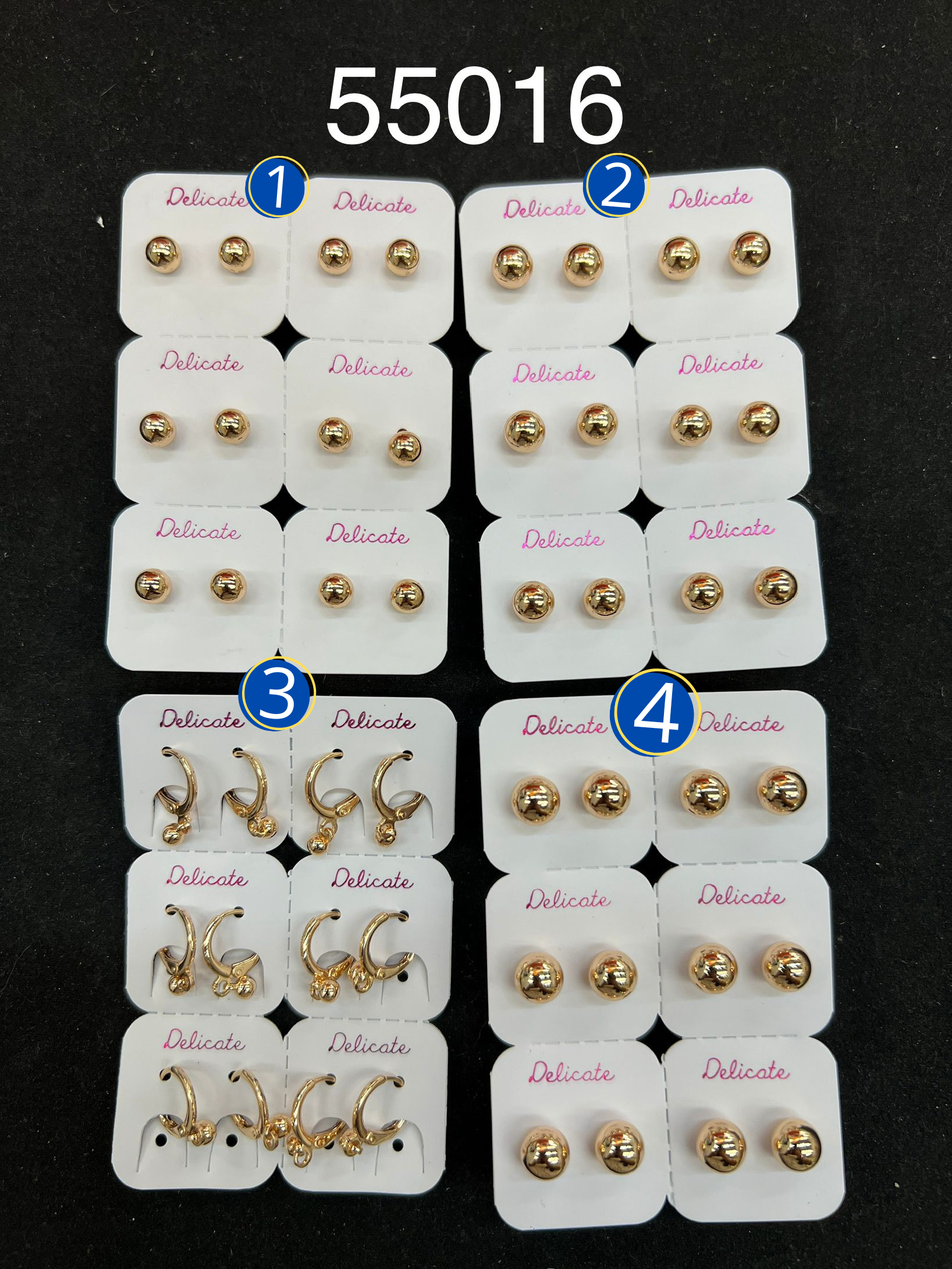 [05/AGOSTO/26] Paquete de 6 pares de aretes Dorados M6 Oro Laminado