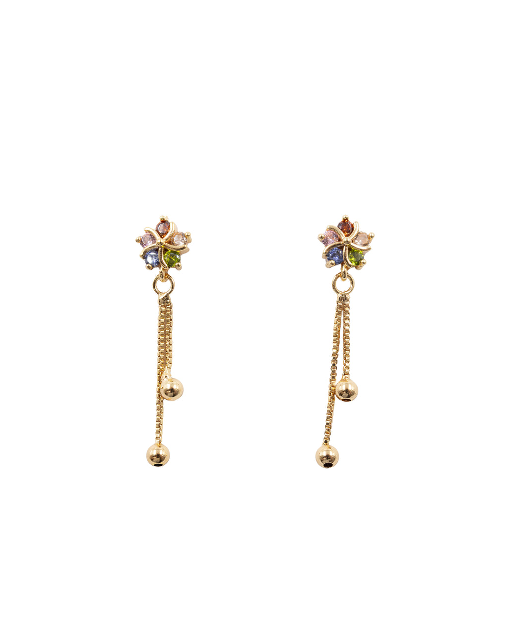 Aretes Dorados Largos M3 Oro Laminado
