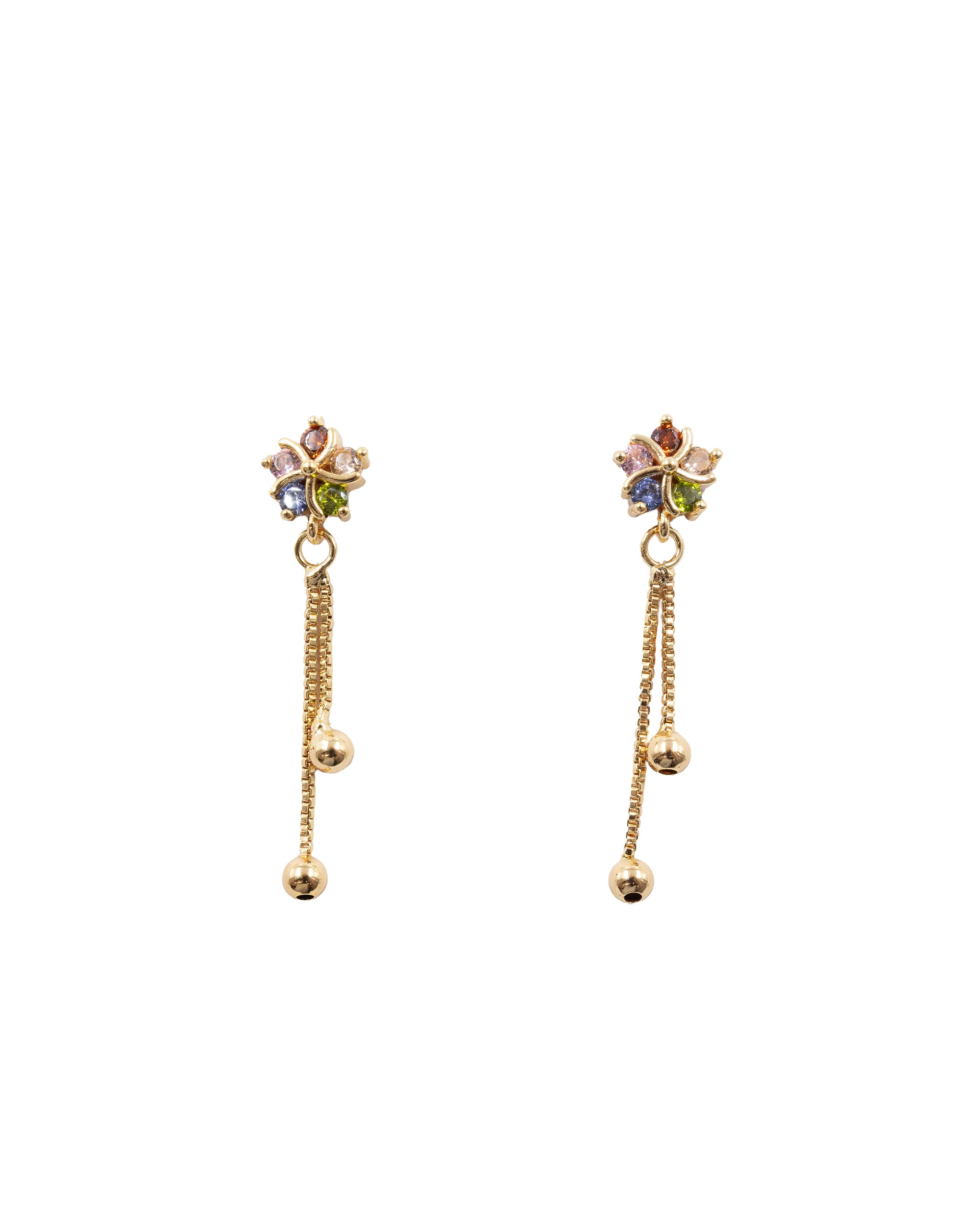 Aretes Dorados Largos M3 Oro Laminado