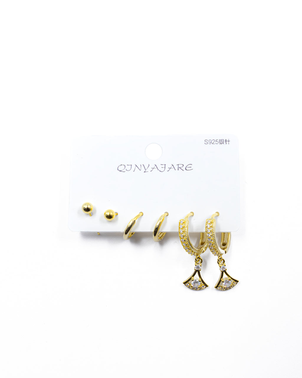 ARETES PAQUETE DE 3 M2 ORO LAMINADO
