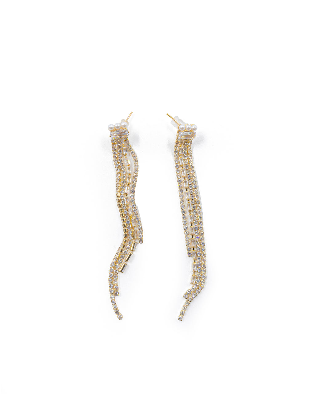 Aretes Largos Ansheli Dorados M7 Oro Laminado