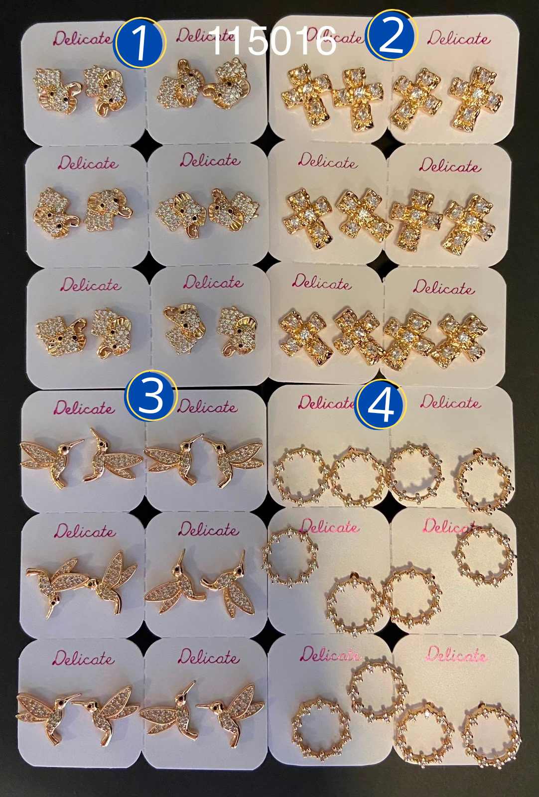 [26/SEPTIEMBRE/26] Paquete de 6 pares de Aretes MV M6 Oro Laminado