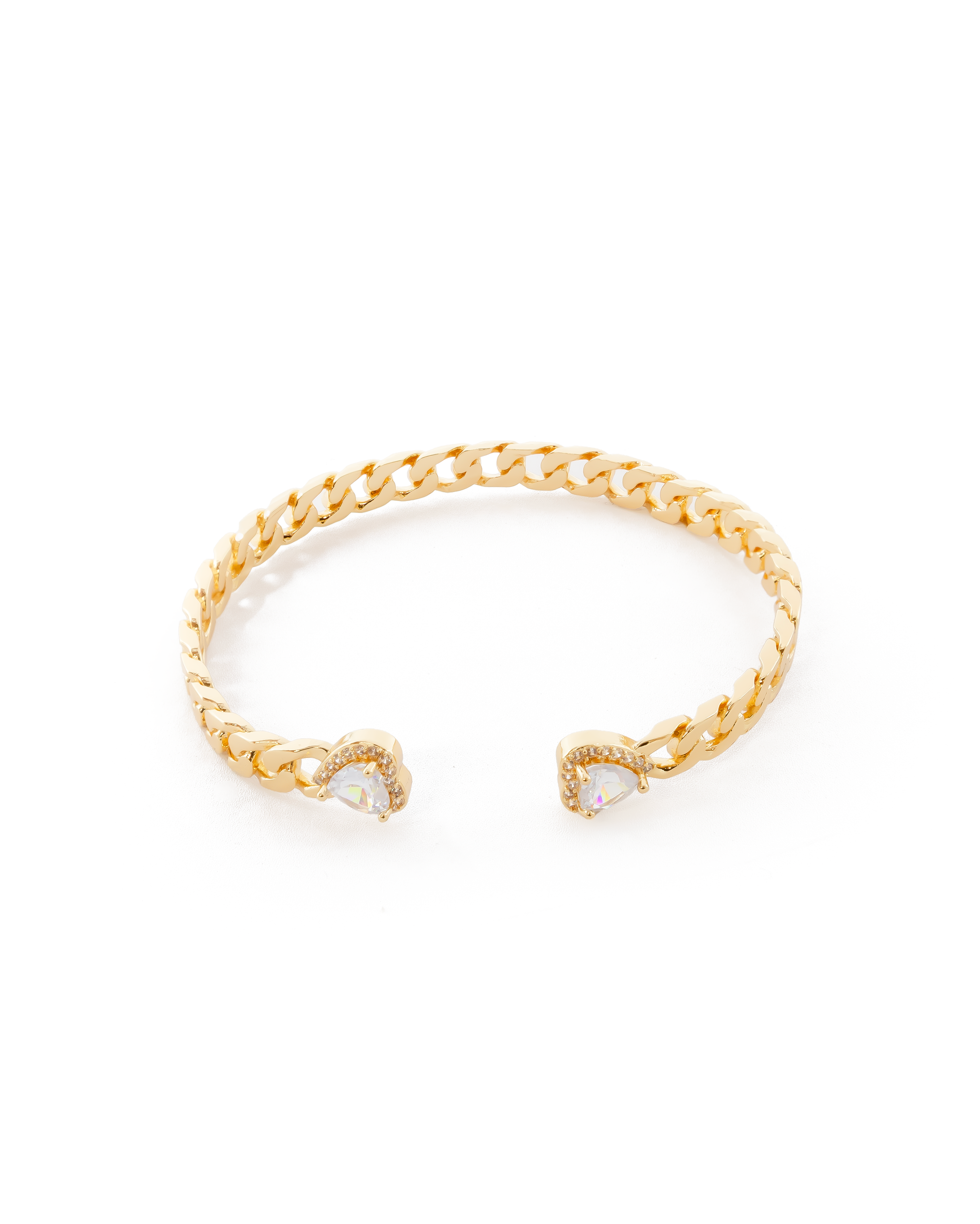 Brazalete Dorado con Piedras M2 Oro Laminado