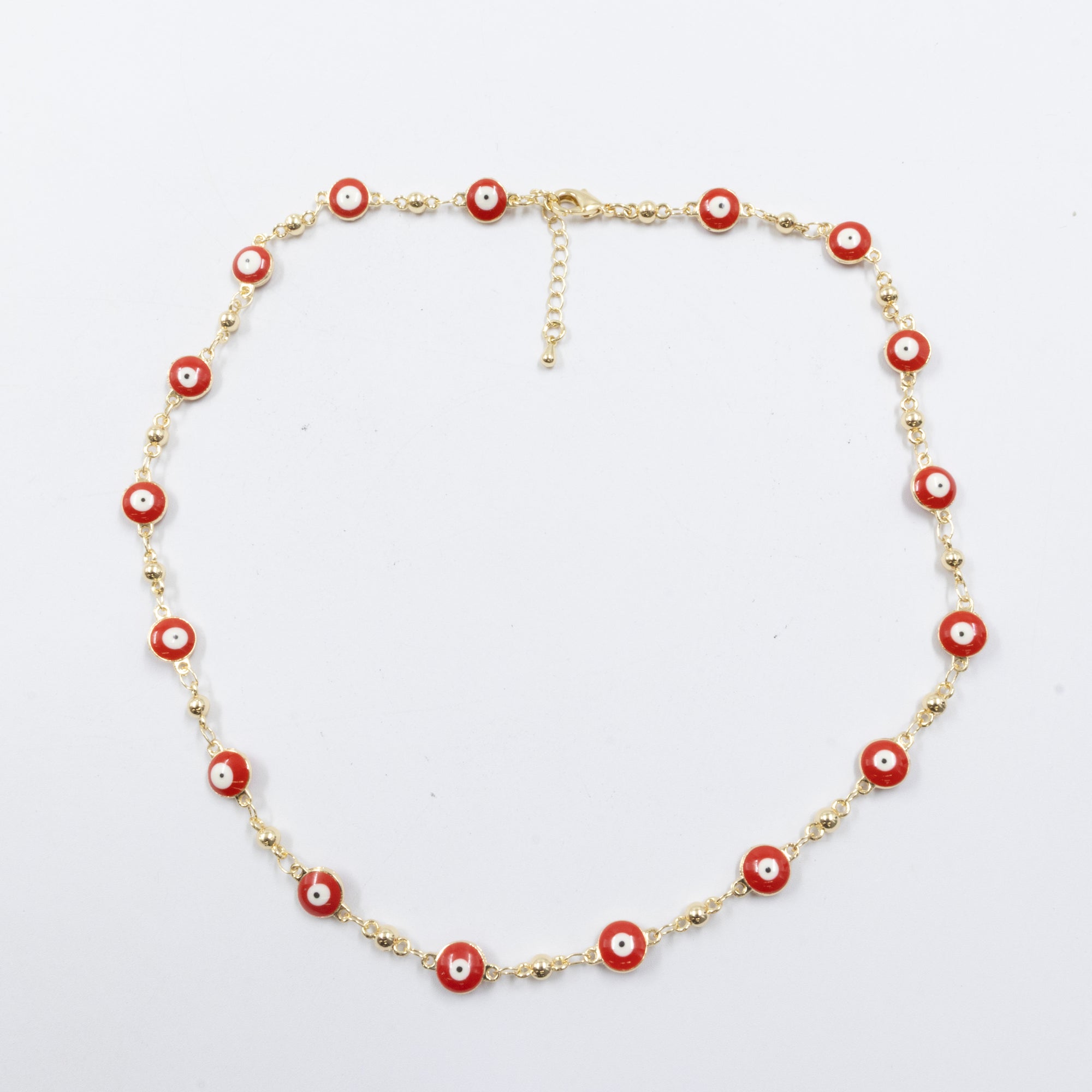 Collar Dorado de Ojo Turco M2 Oro Laminado