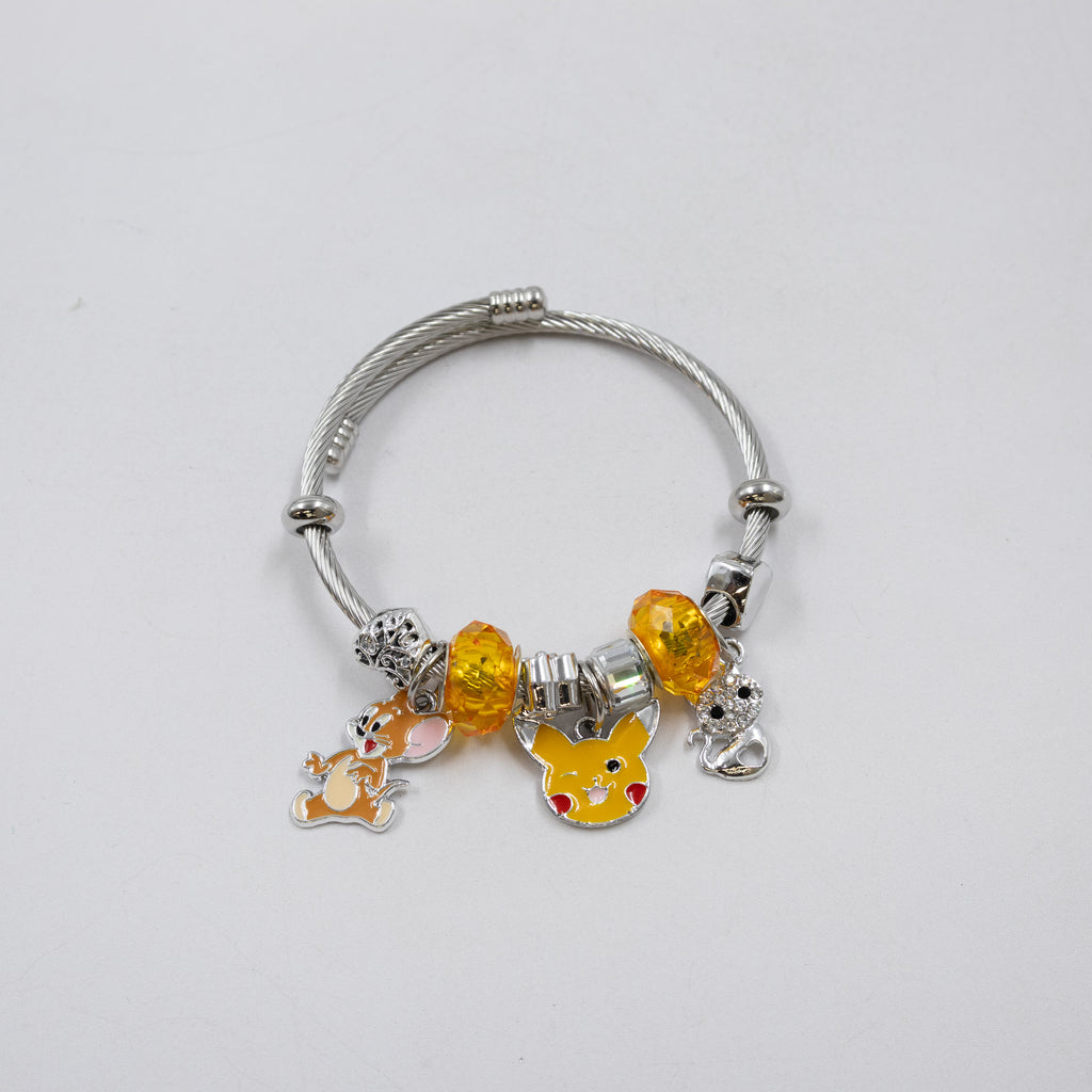 Pulsera tipo Pandora Plateados M9 Oro Laminado