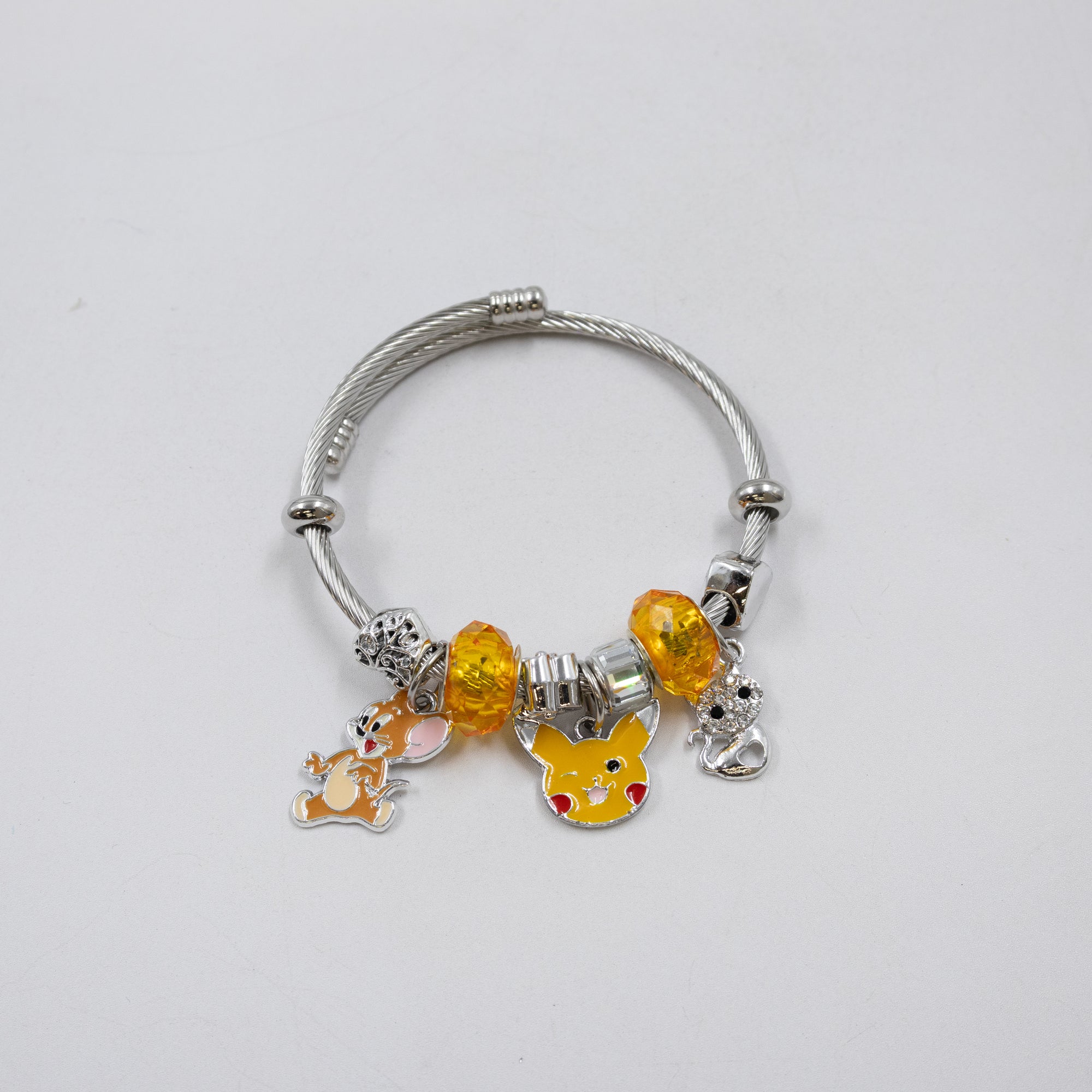 Pulsera tipo Pandora Plateados M9 Oro Laminado