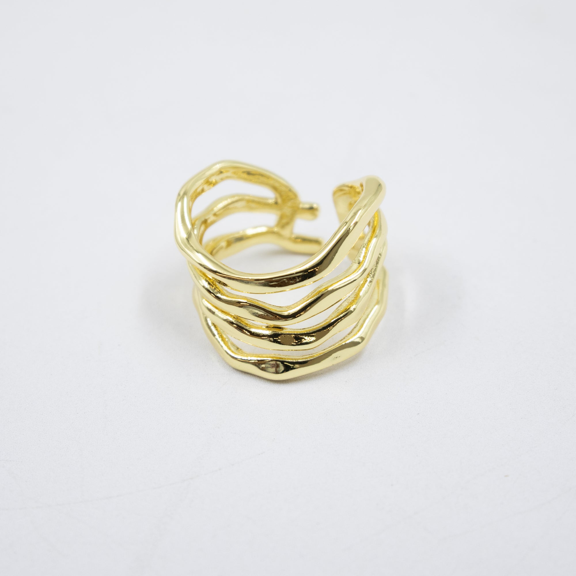 Anillos Dorados Ajustables Chunkys M1 Oro Laminado