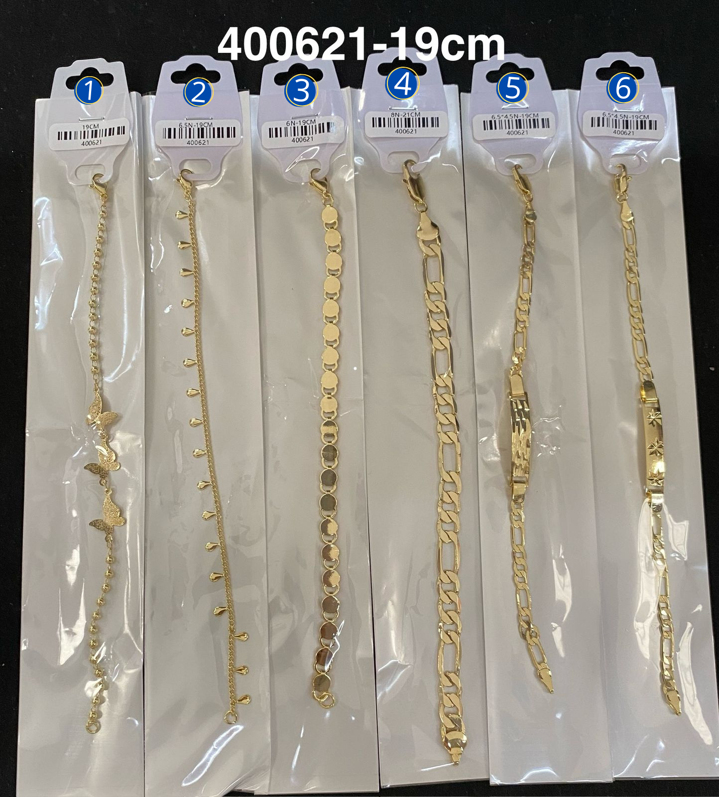 Pulsera Dorada de 19 cm M14 Oro Laminado