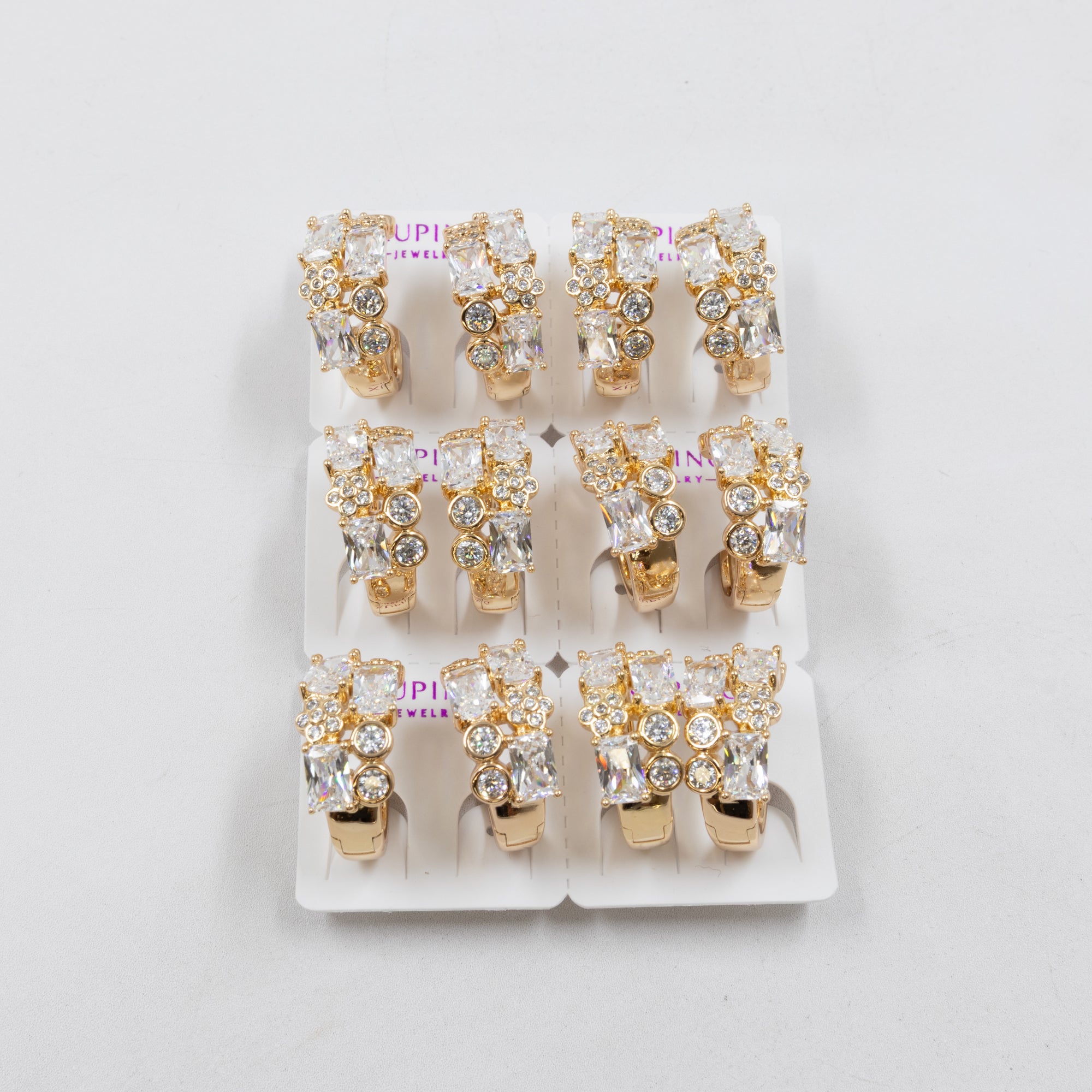 Paquete de 6 pares de Aretes Xuping Dorado M11 Oro Laminado