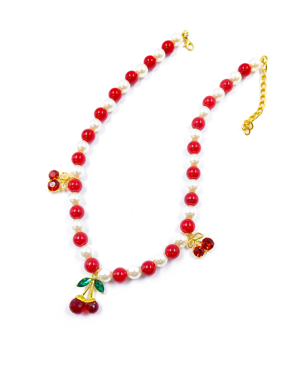 Collar de Perlas con dije de Fruta M15 - Oro laminado