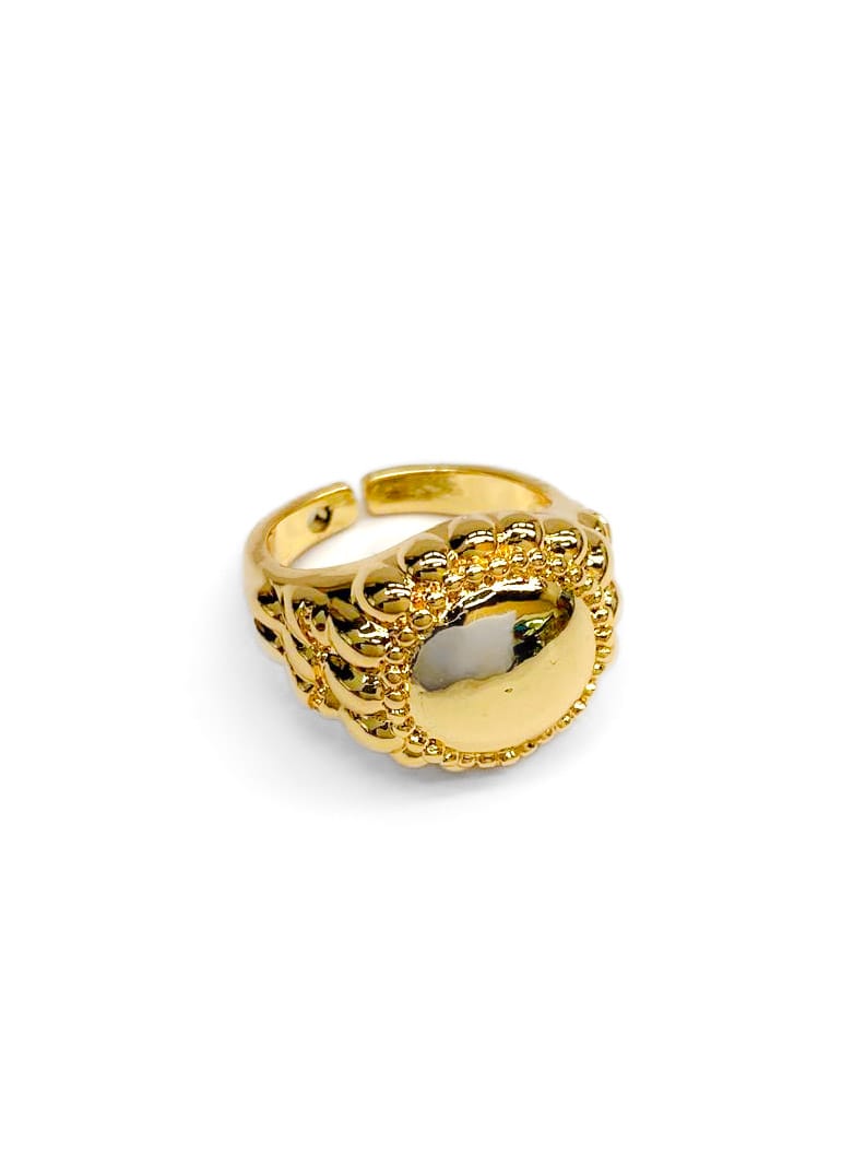 Anillo Dorado Liso Ajustable Oro Laminado