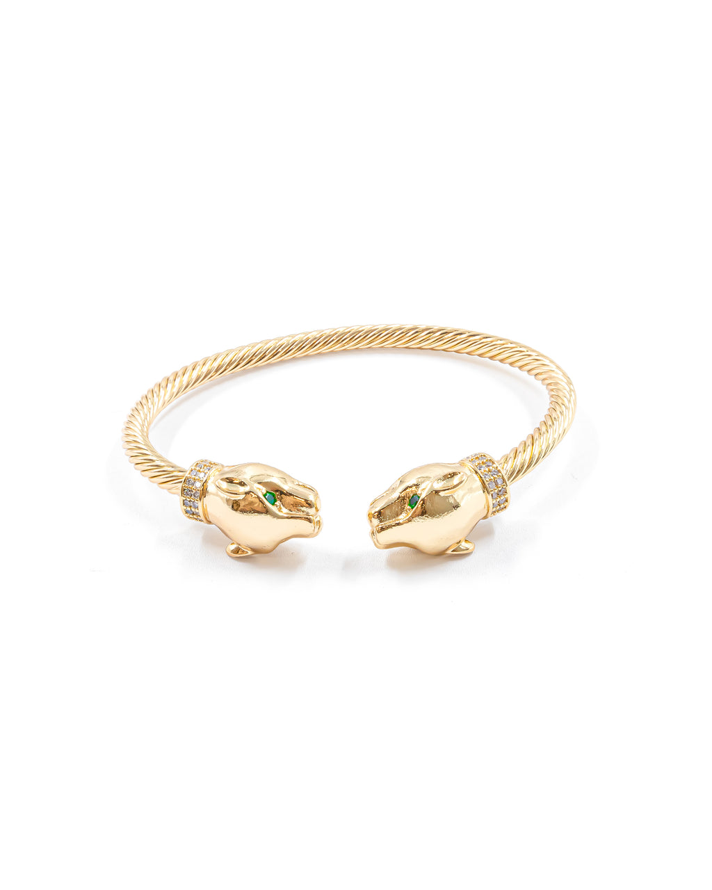 Brazalete Dorado con Piedras M7 Oro Laminado