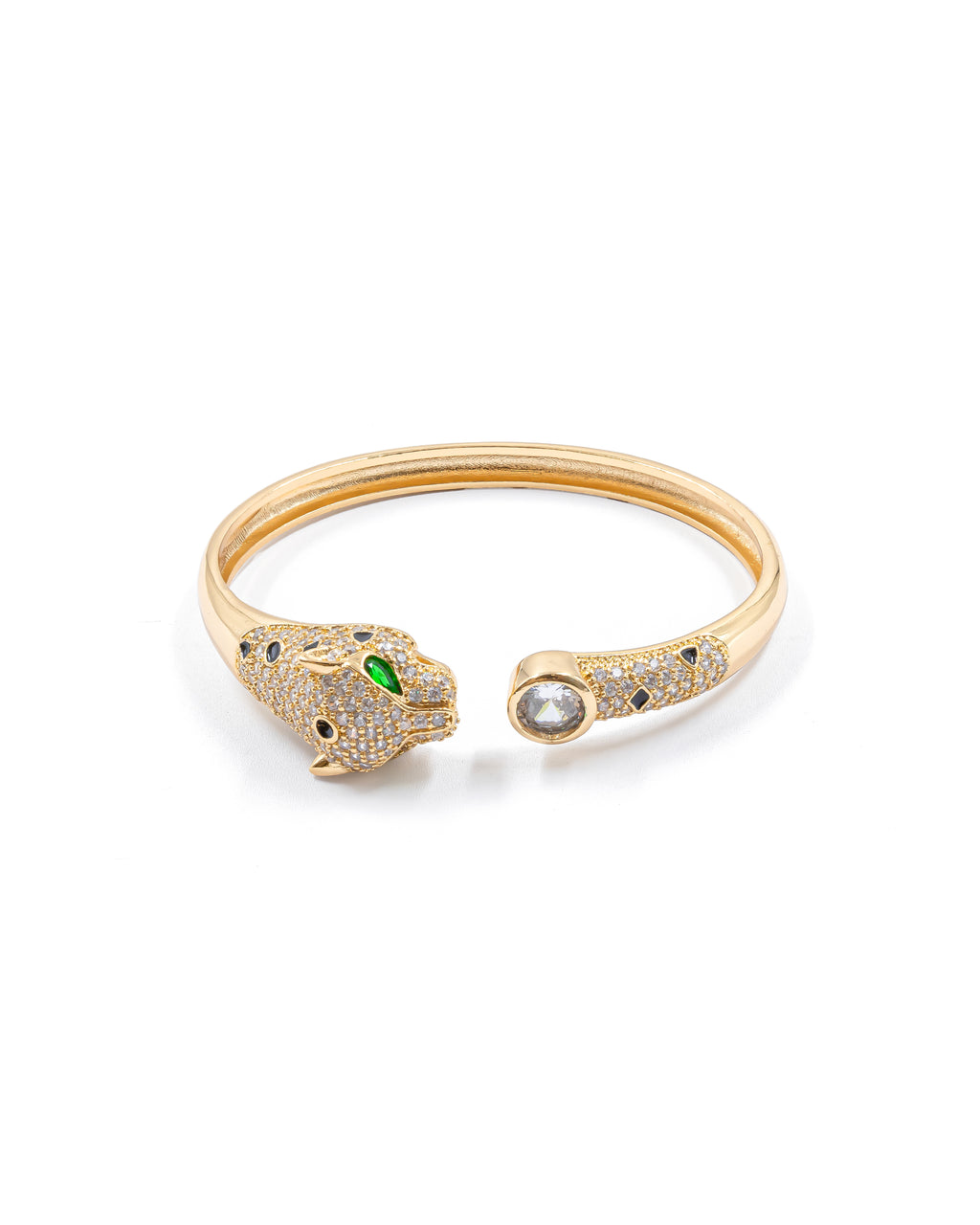 Brazalete Dorado con Piedras M11 Oro Laminado