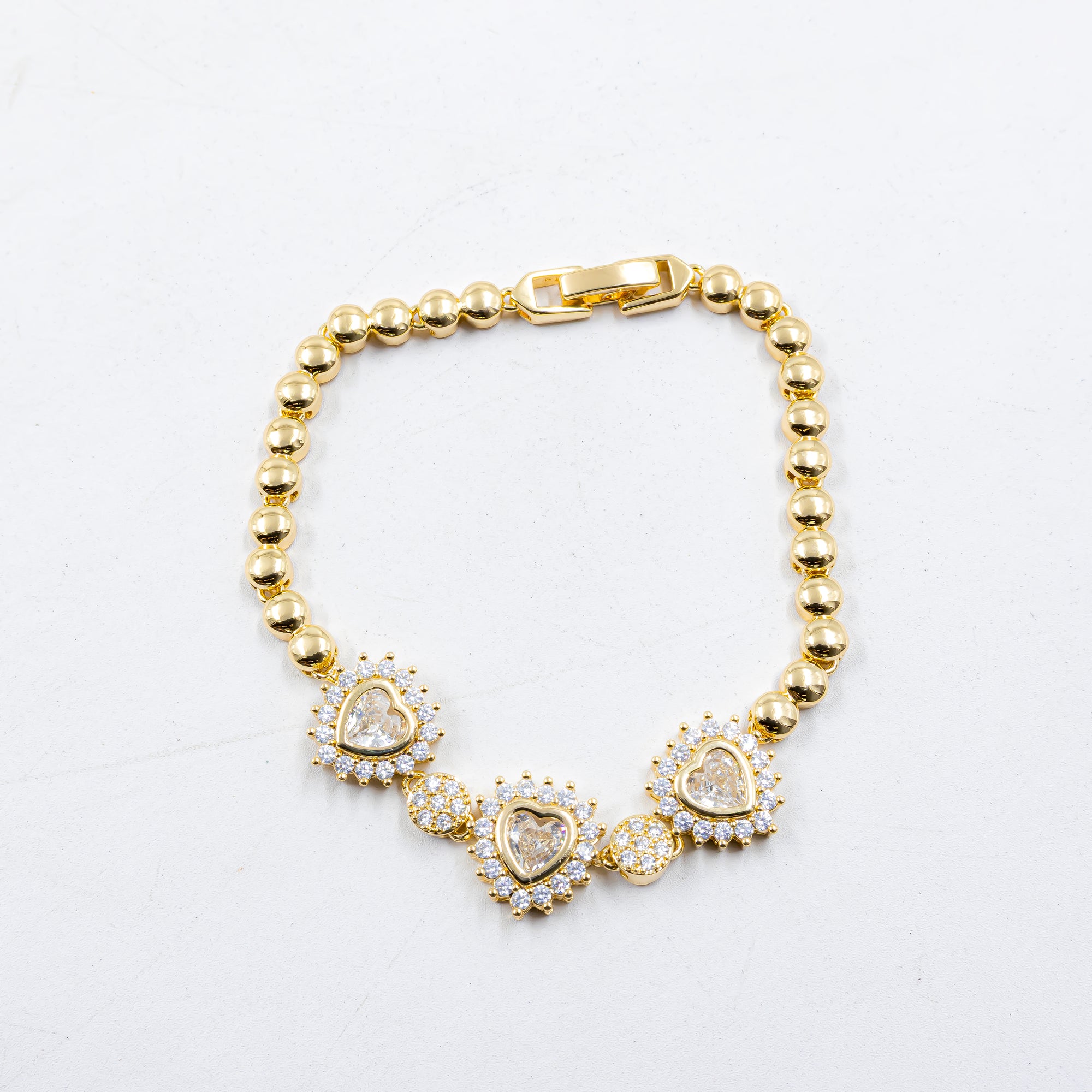 Cadenas de Pulseras Doradas con Piedras M4 Oro Laminado