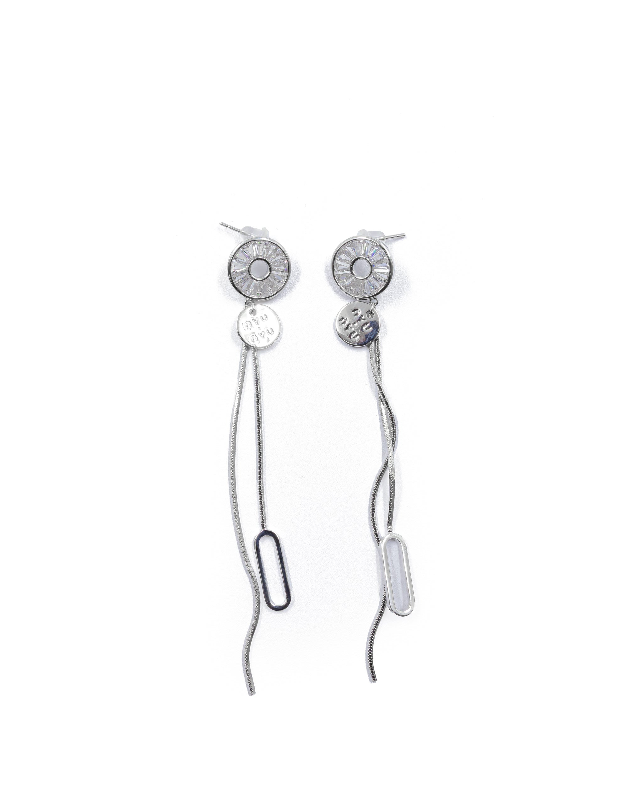 Aretes Largos Ansheli Plateados M23 Oro Laminado