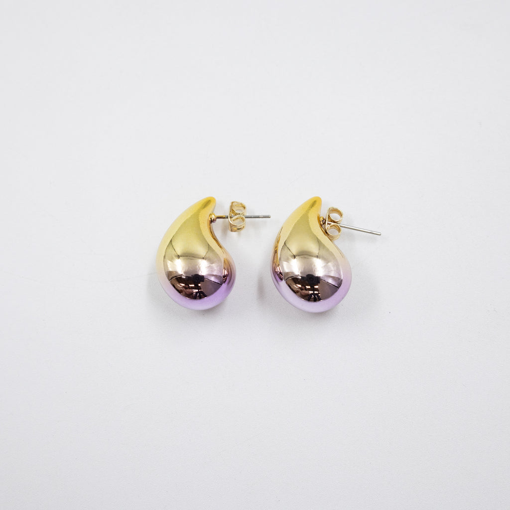 Aretes Chicos de colores M1 Oro Laminado