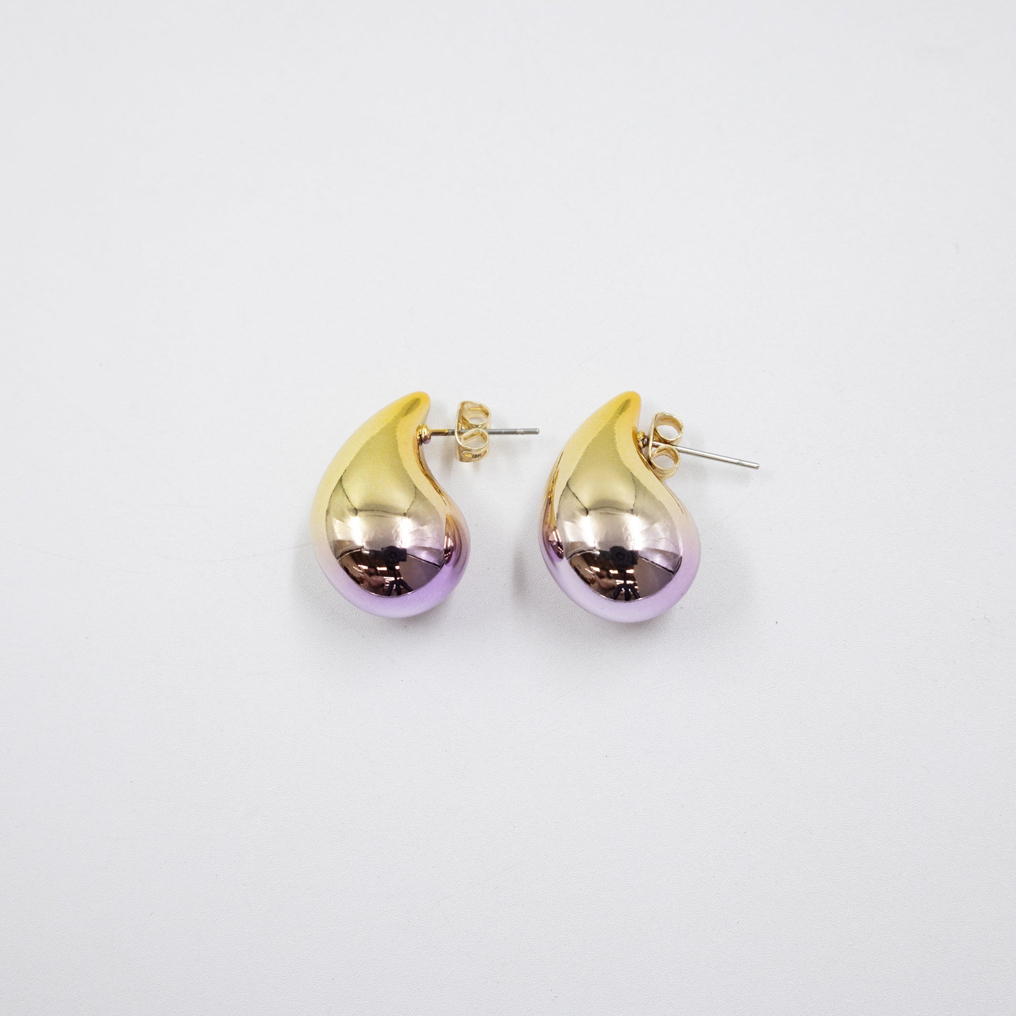 Aretes Chicos de colores M1 Oro Laminado