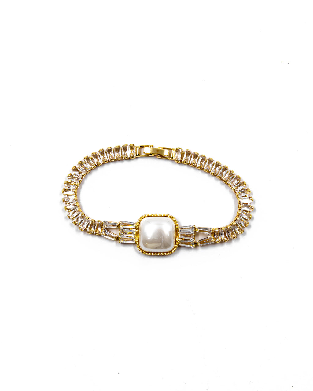 Pulsera dorada de piedras con piedra - M3 Oro Laminado
