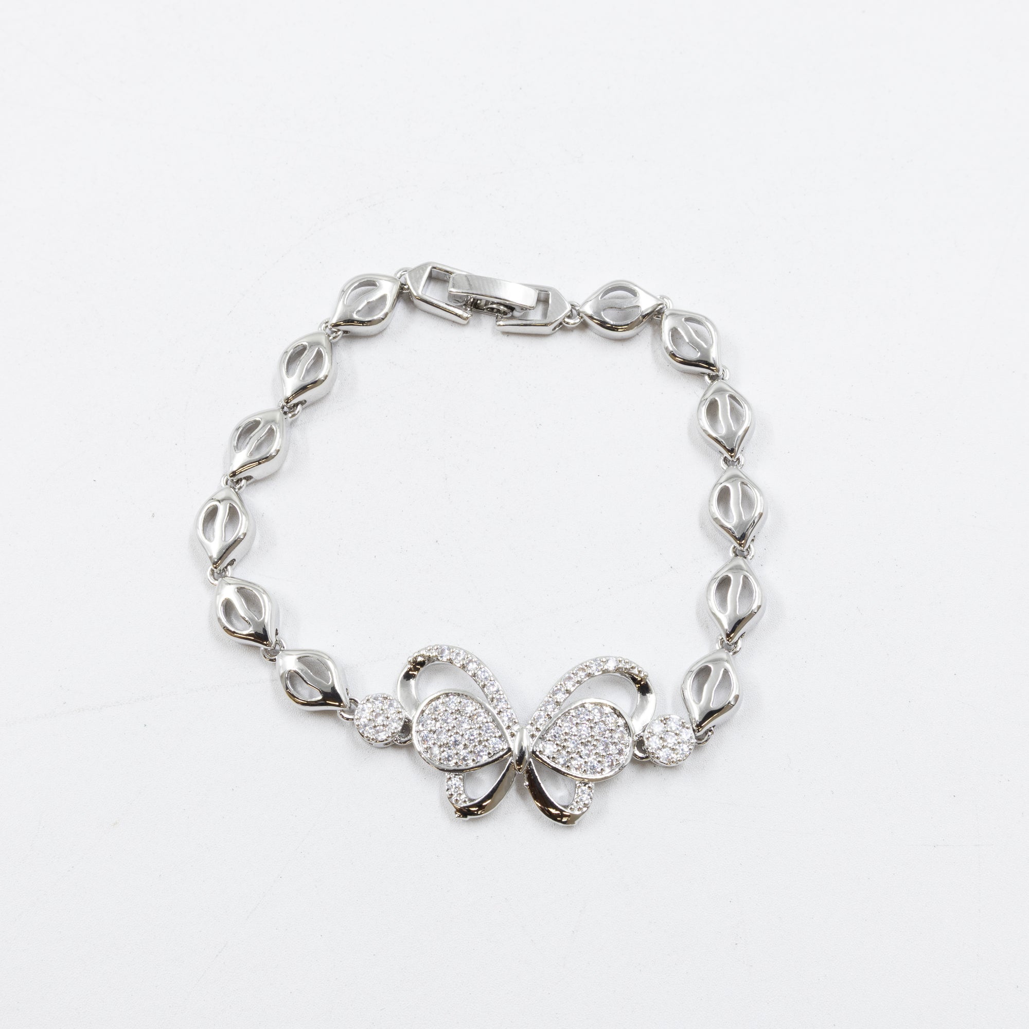 Cadenas de Pulseras Plateadas con Piedras M8 Oro Laminado