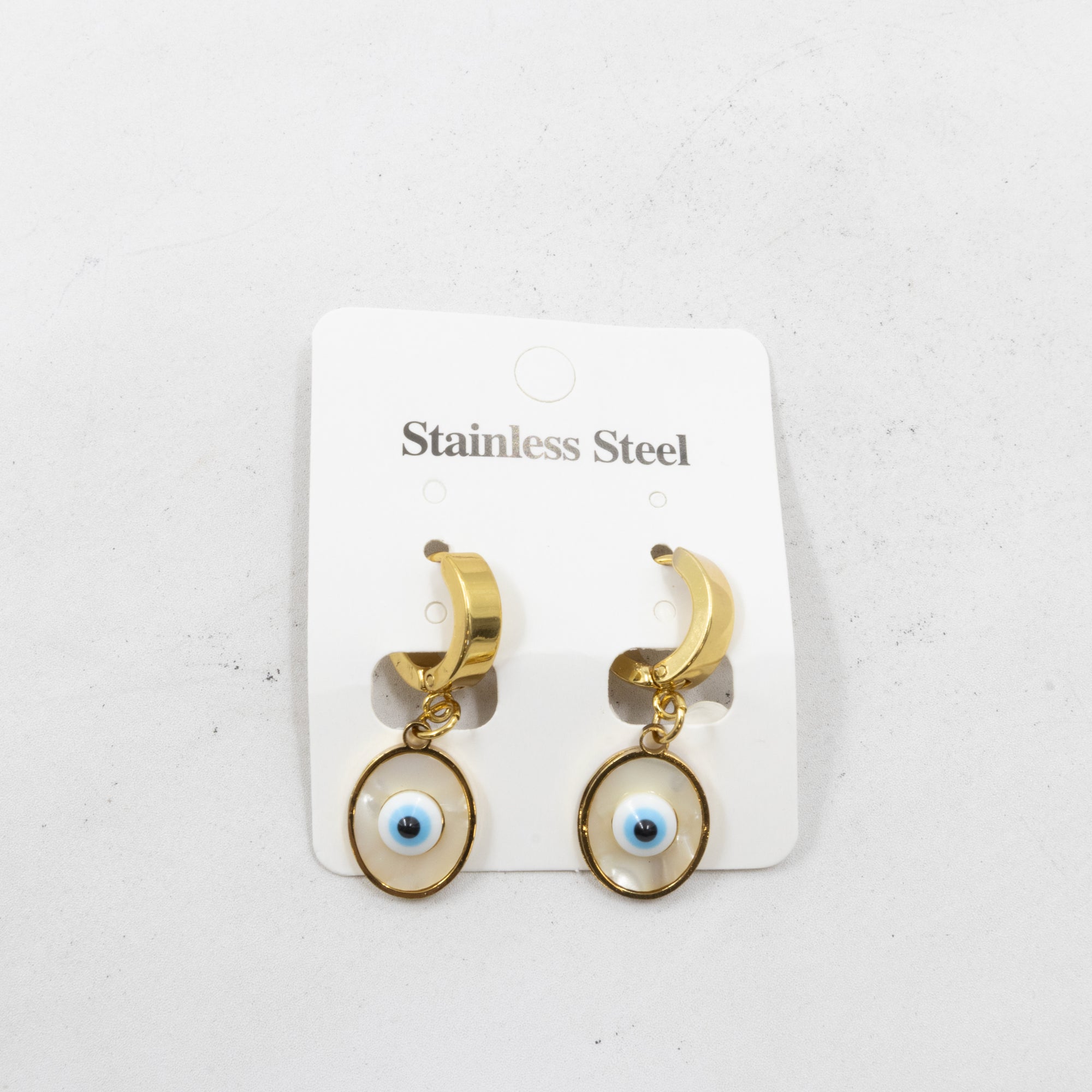 Aretes  Dorados de Ojo Turco M3 Oro Laminado