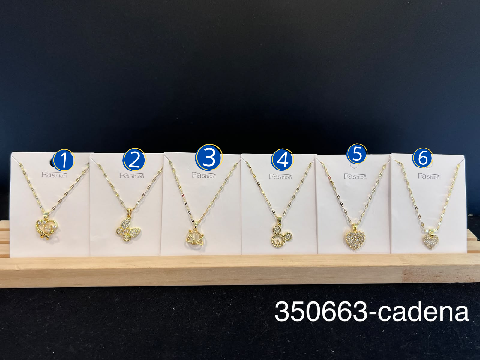 [13/AGOSTO/26] Collares Dorados con Dije M6 Oro Laminado