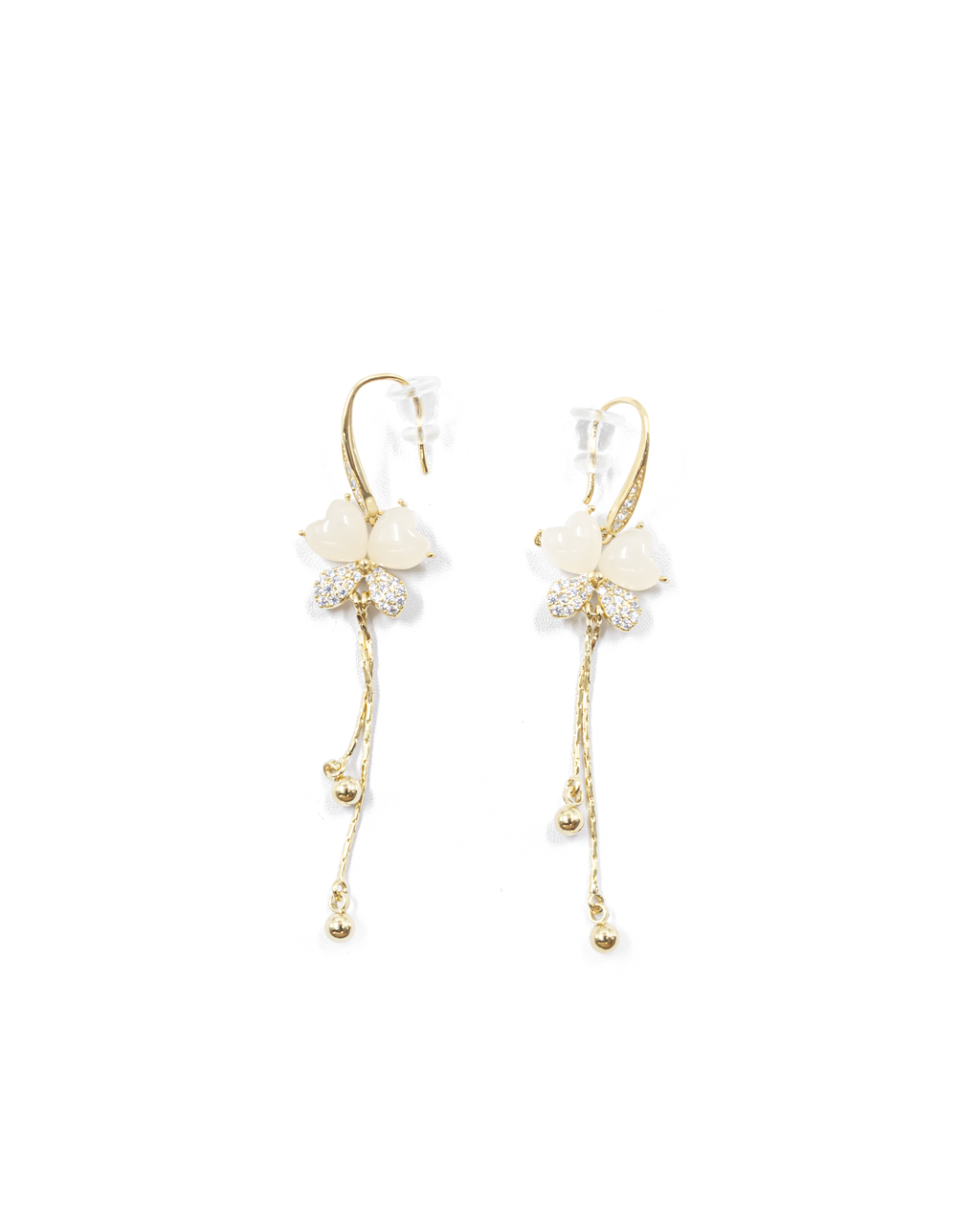 Aretes Largos Ansheli Dorados M8 Oro Laminado