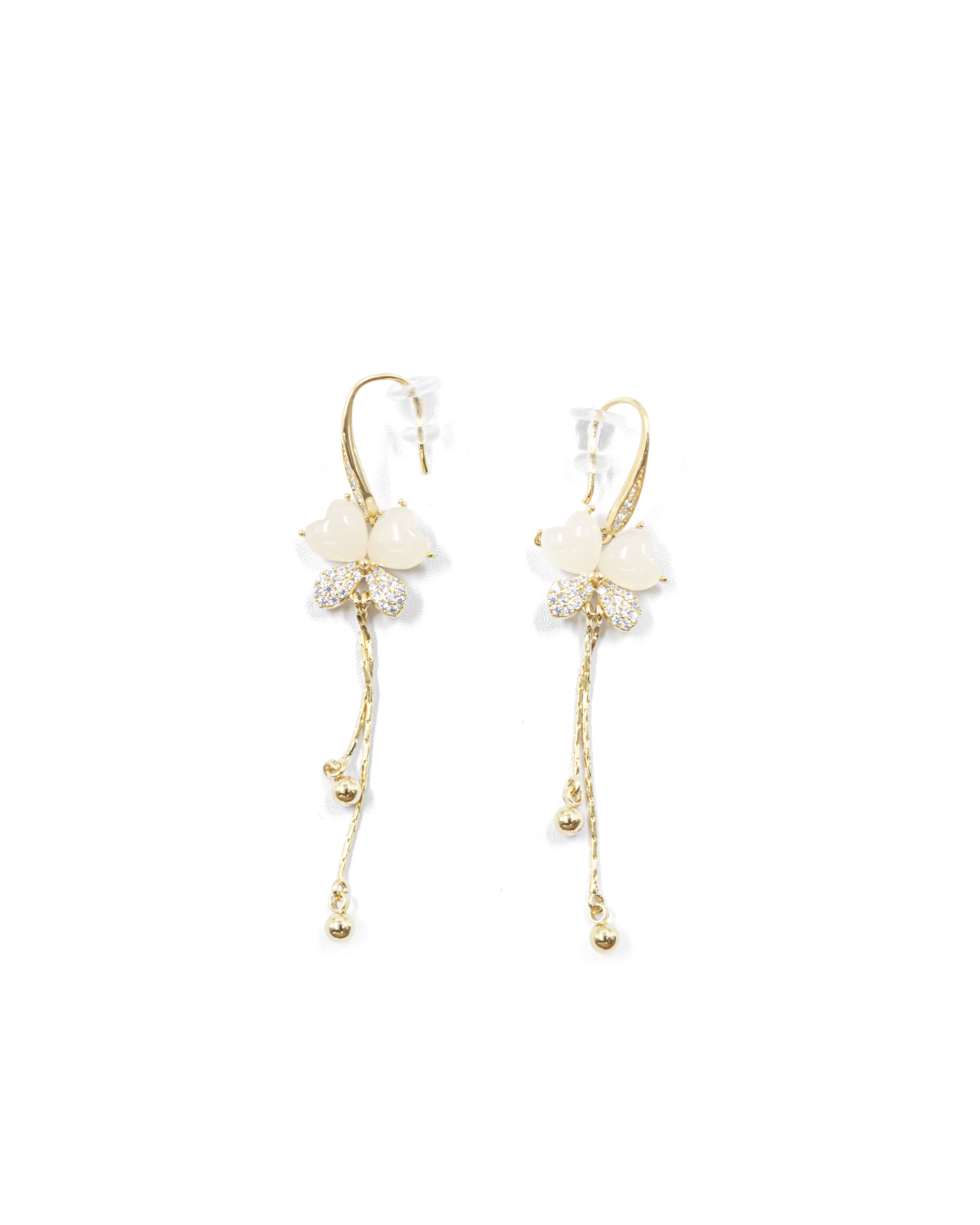 Aretes Largos Ansheli Dorados M8 Oro Laminado