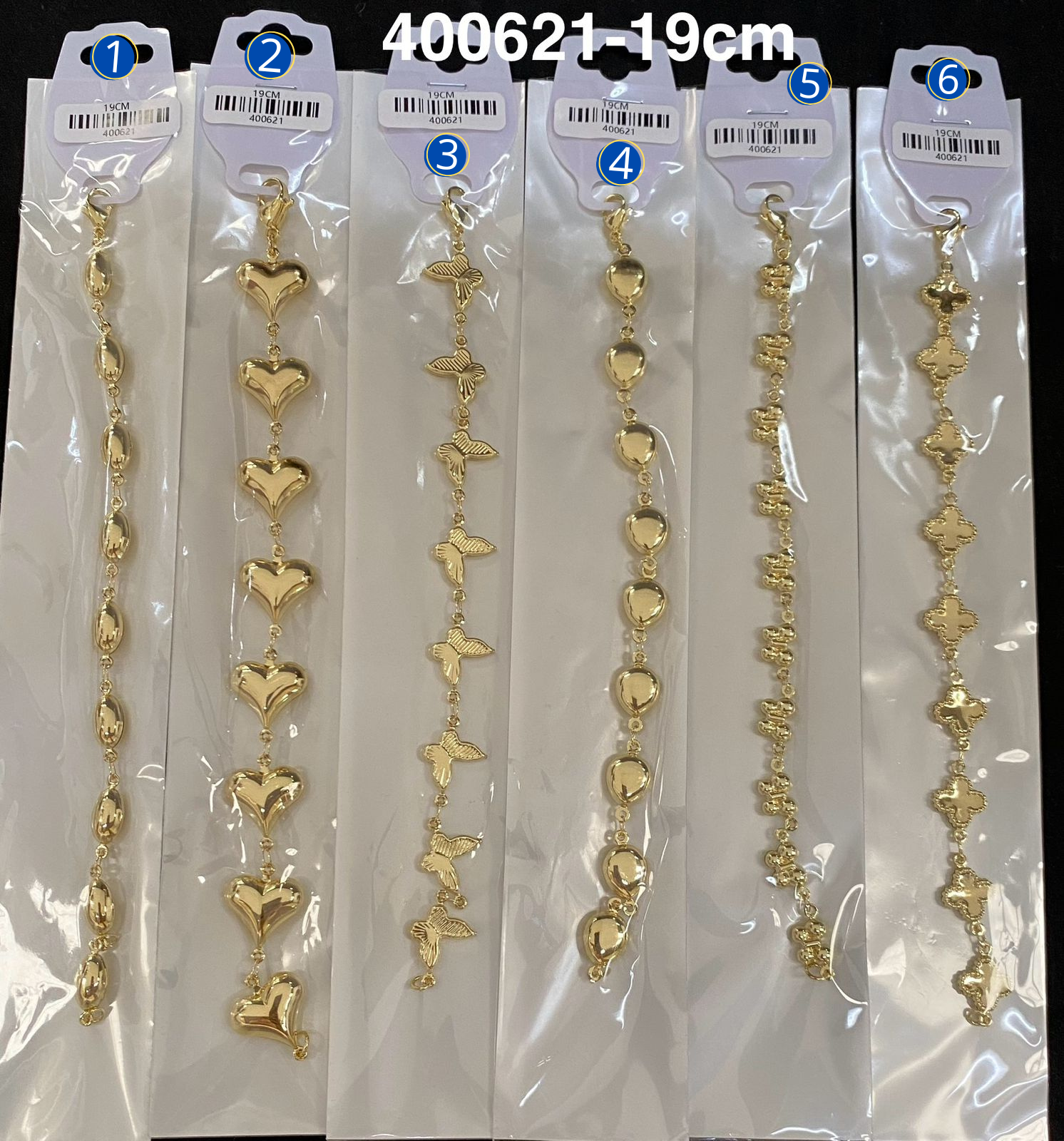 Pulsera Dorada de 19 cm M15 Oro Laminado