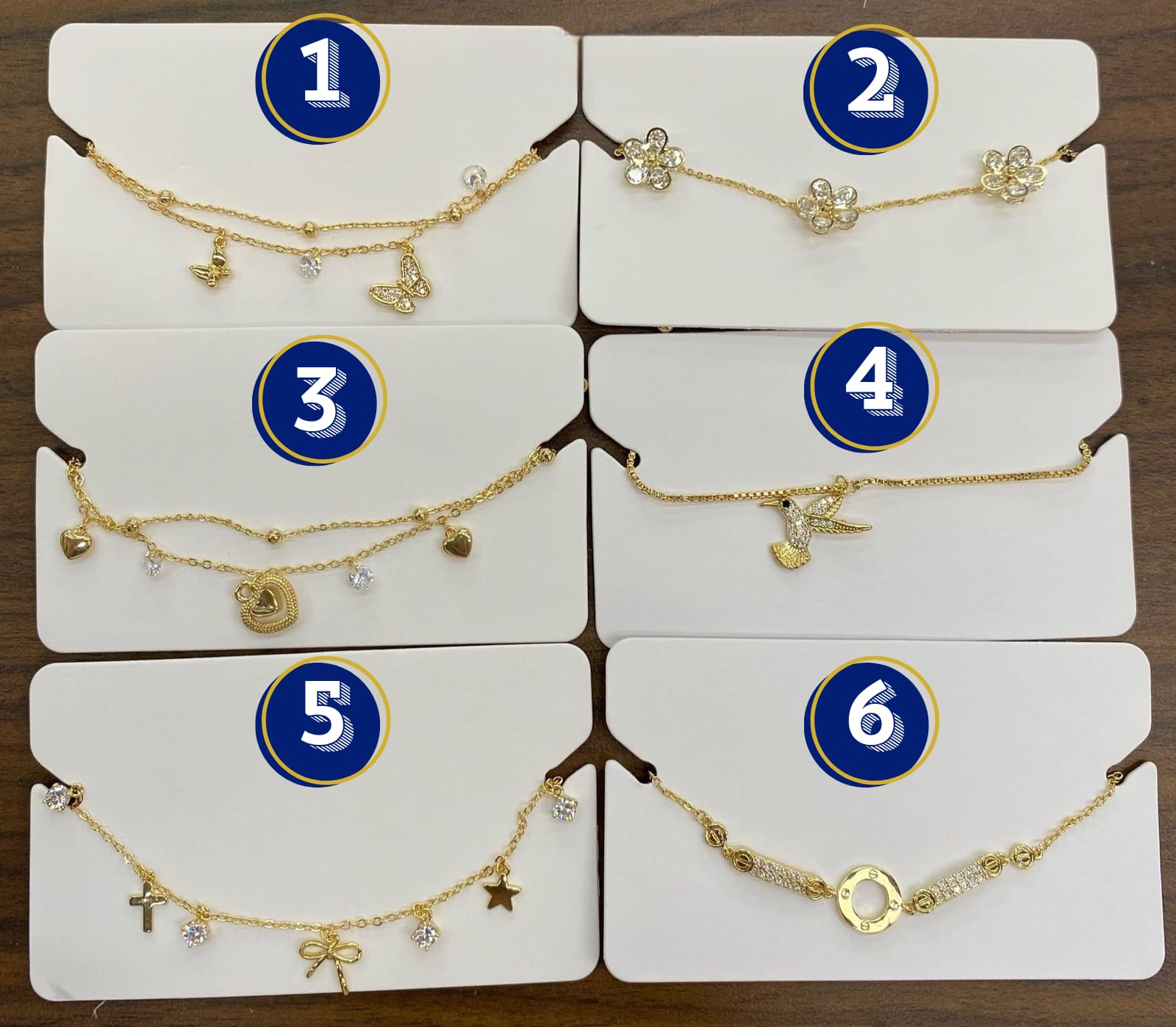 Pulsera Dorada Ansheli M6 Oro Laminado