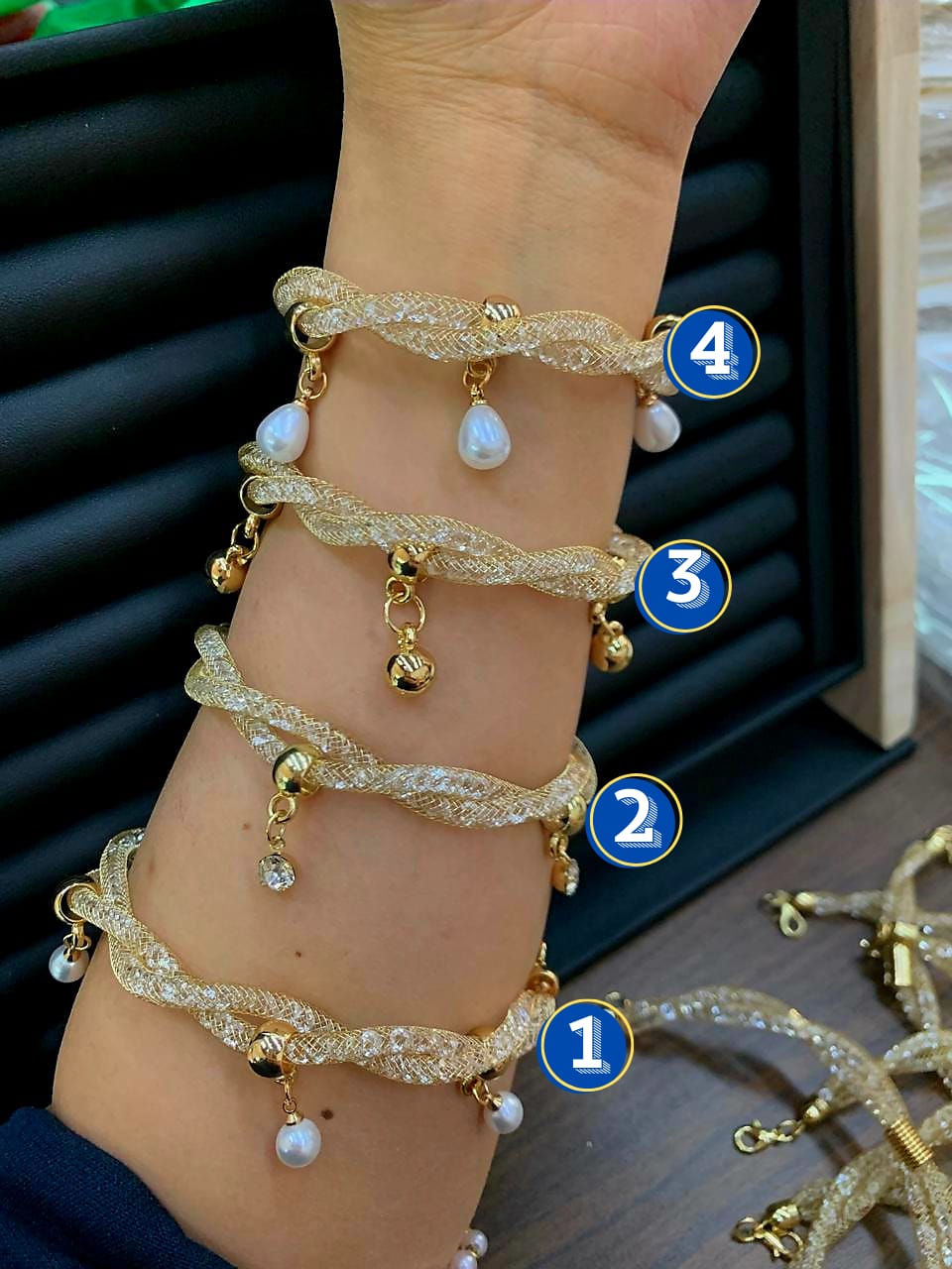 Pulsera Malla Dorada M6 Oro Laminado