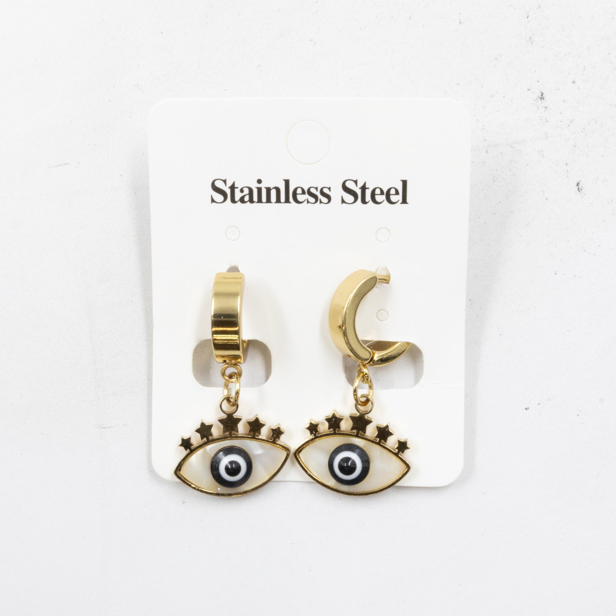 Aretes Dorados de Ojo Turco M1 Oro Laminado