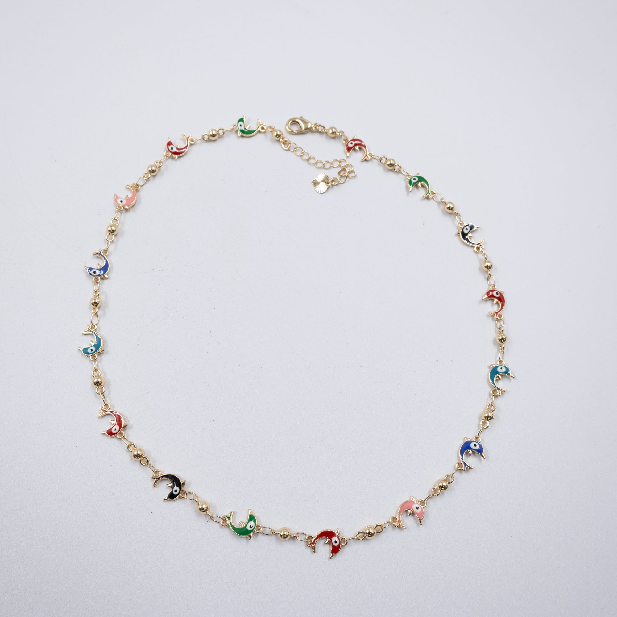 Collar Dorado de Ojo Turco M6 Oro Laminado