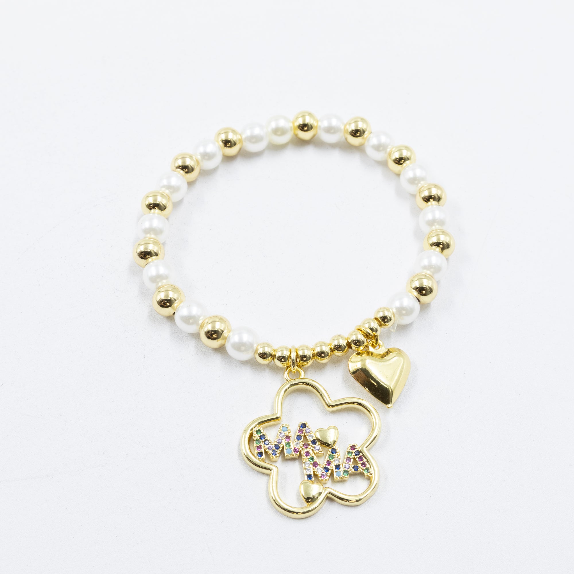 Pulsera con dije de Mamá M4 Oro Laminado 05/03/26
