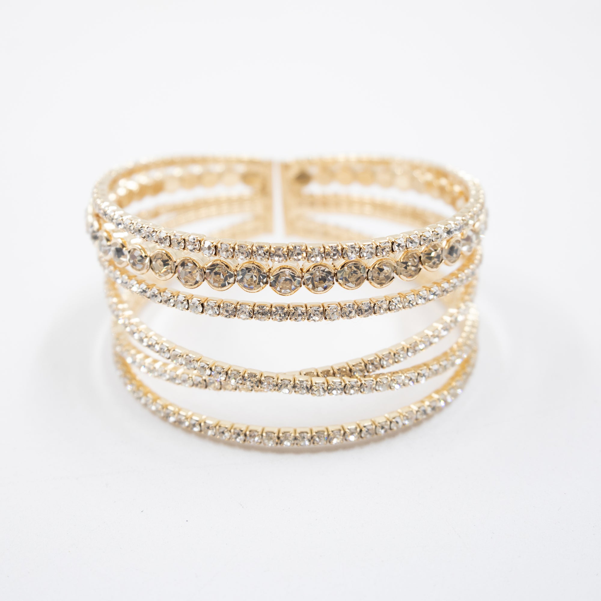 Pulsera Dorada con Piedras M1 Oro Laminado