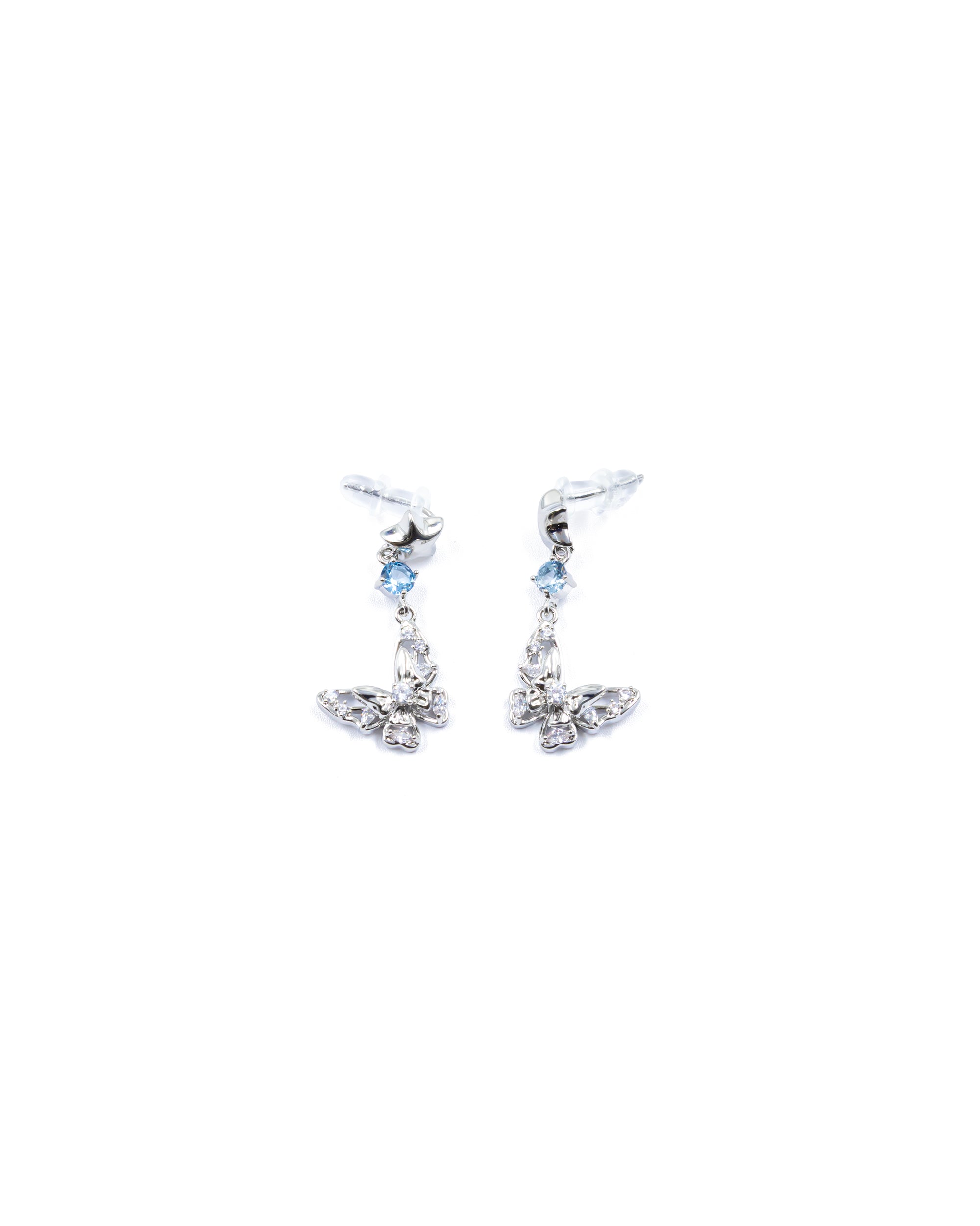 Aretes Largos Ansheli Plateados M19 Oro Laminado