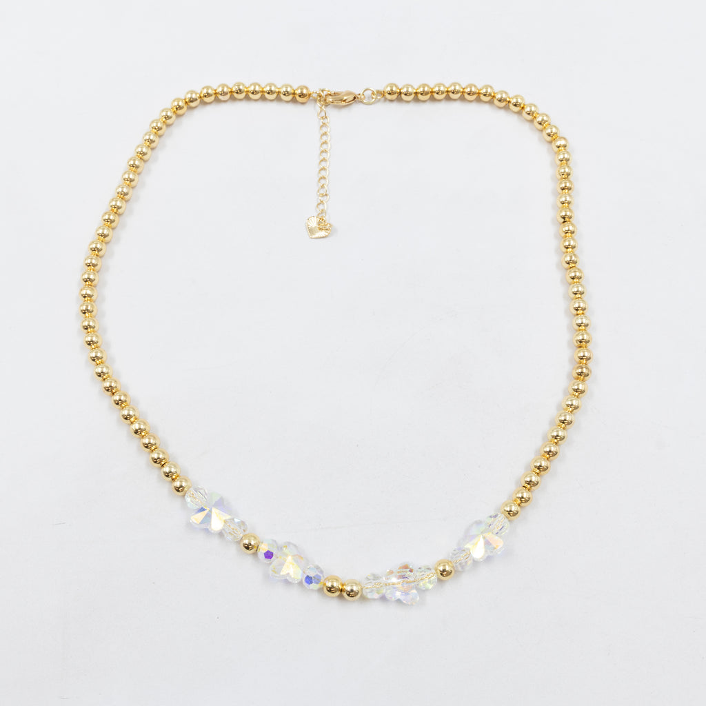 Collar Dorado de Cuentas M1 Oro Laminado