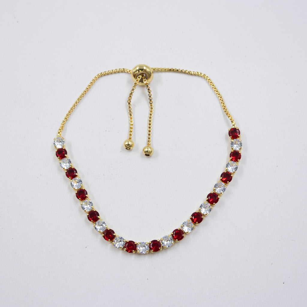 Pulseras Doradas con Piedras M8 Oro Laminado