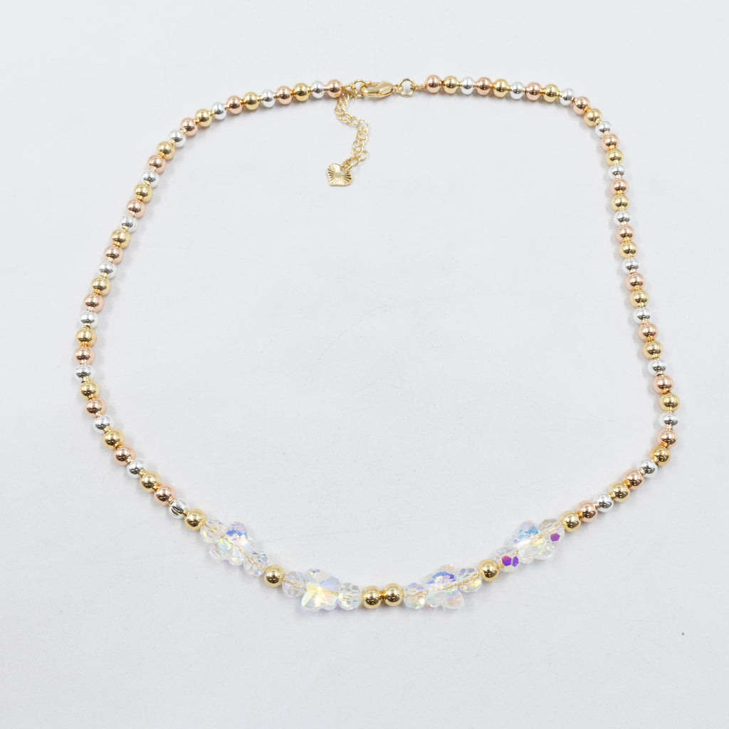 Collar Oro Florentino de Cuentas M3 Oro Laminado