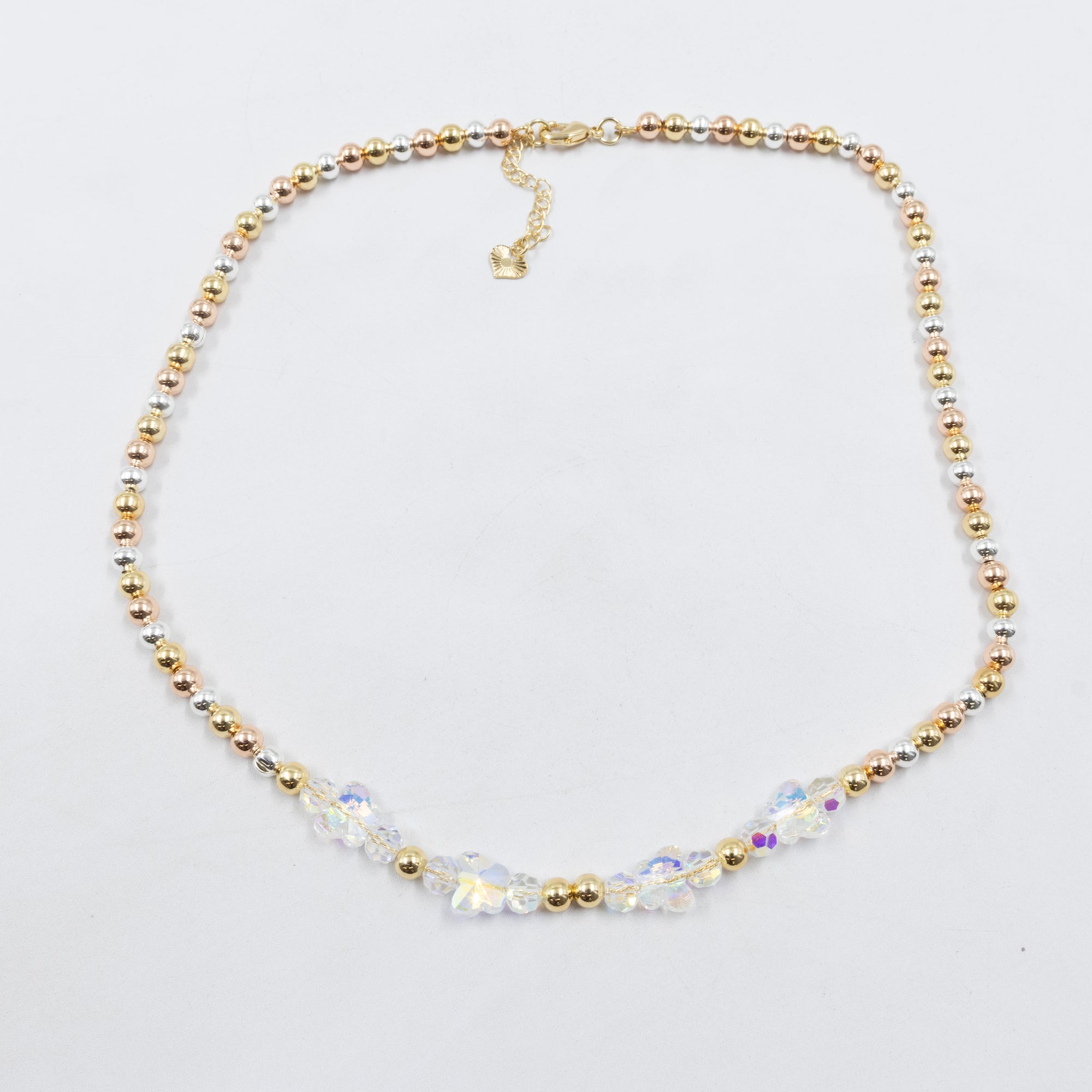 Collar Oro Florentino de Cuentas M3 Oro Laminado