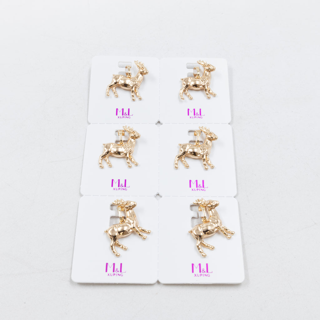 Paquete de 6 dijes con Piedras Oro Rosado  M7 Oro Laminado