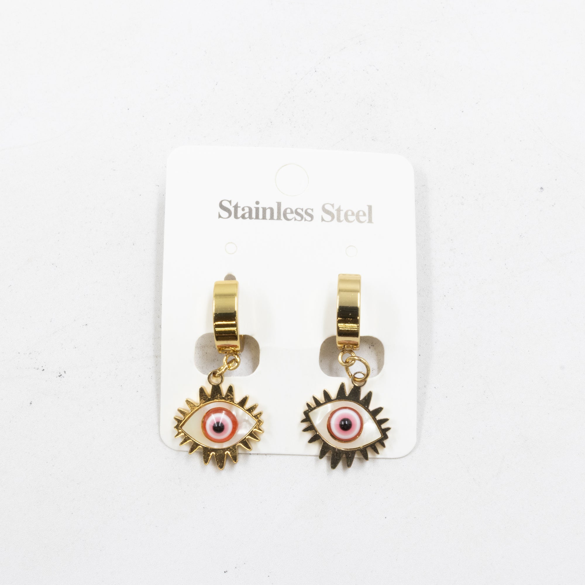 Aretes  Dorados de Ojo Turco M4 Oro Laminado