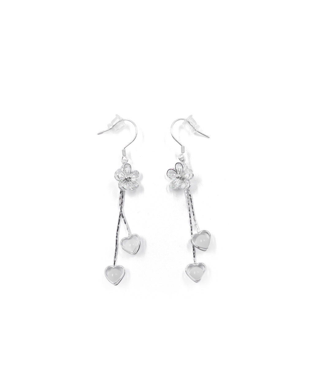 Aretes Largos Ansheli Plateados M17 Oro Laminado