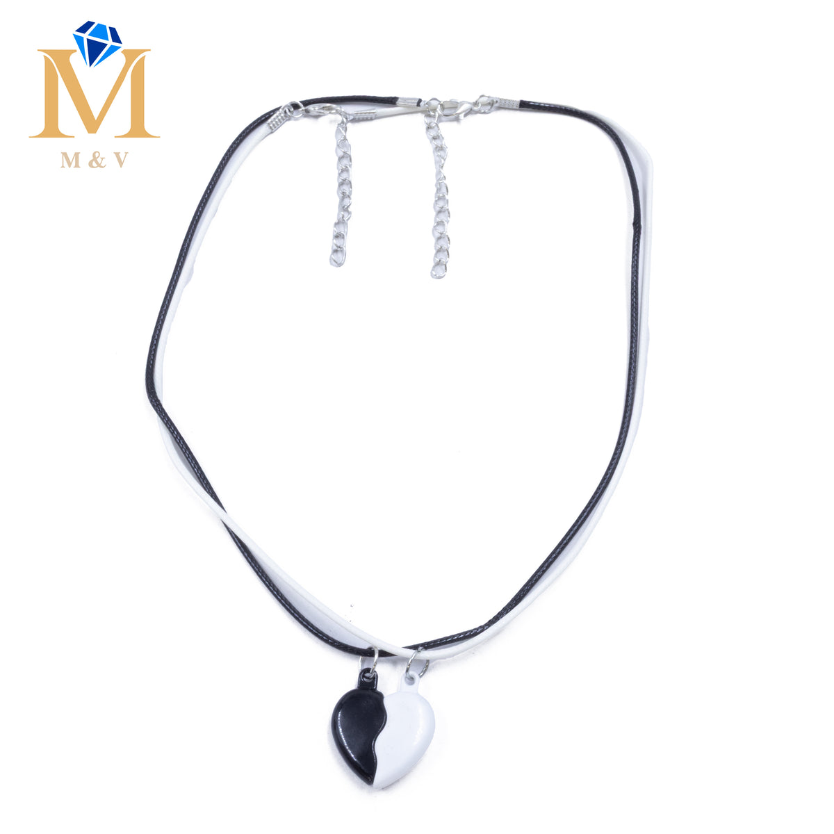 Collares en Pareja de corazón M10 Acero Inoxidable