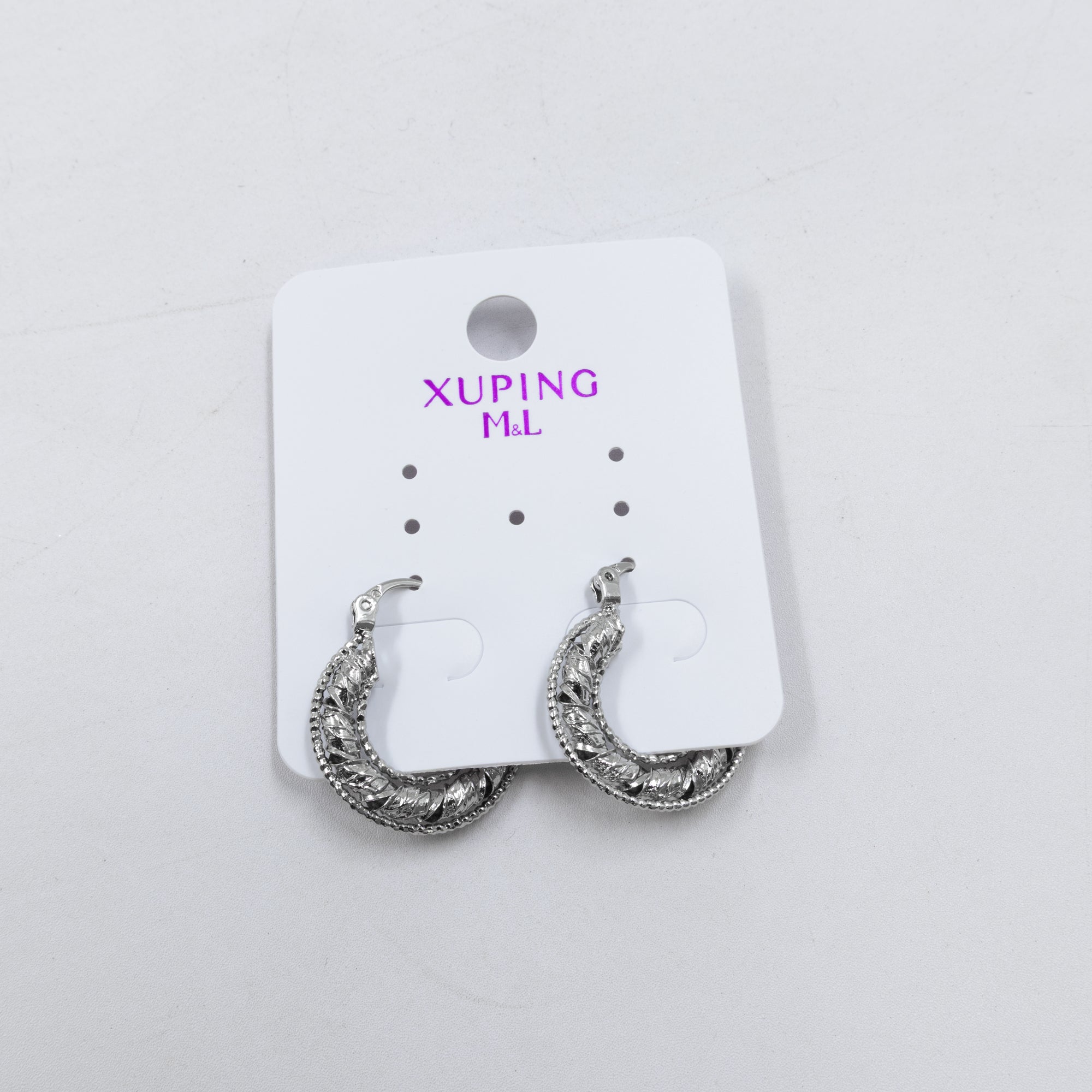 Aretes Plateados Xuping de Broche M14 Oro Laminado