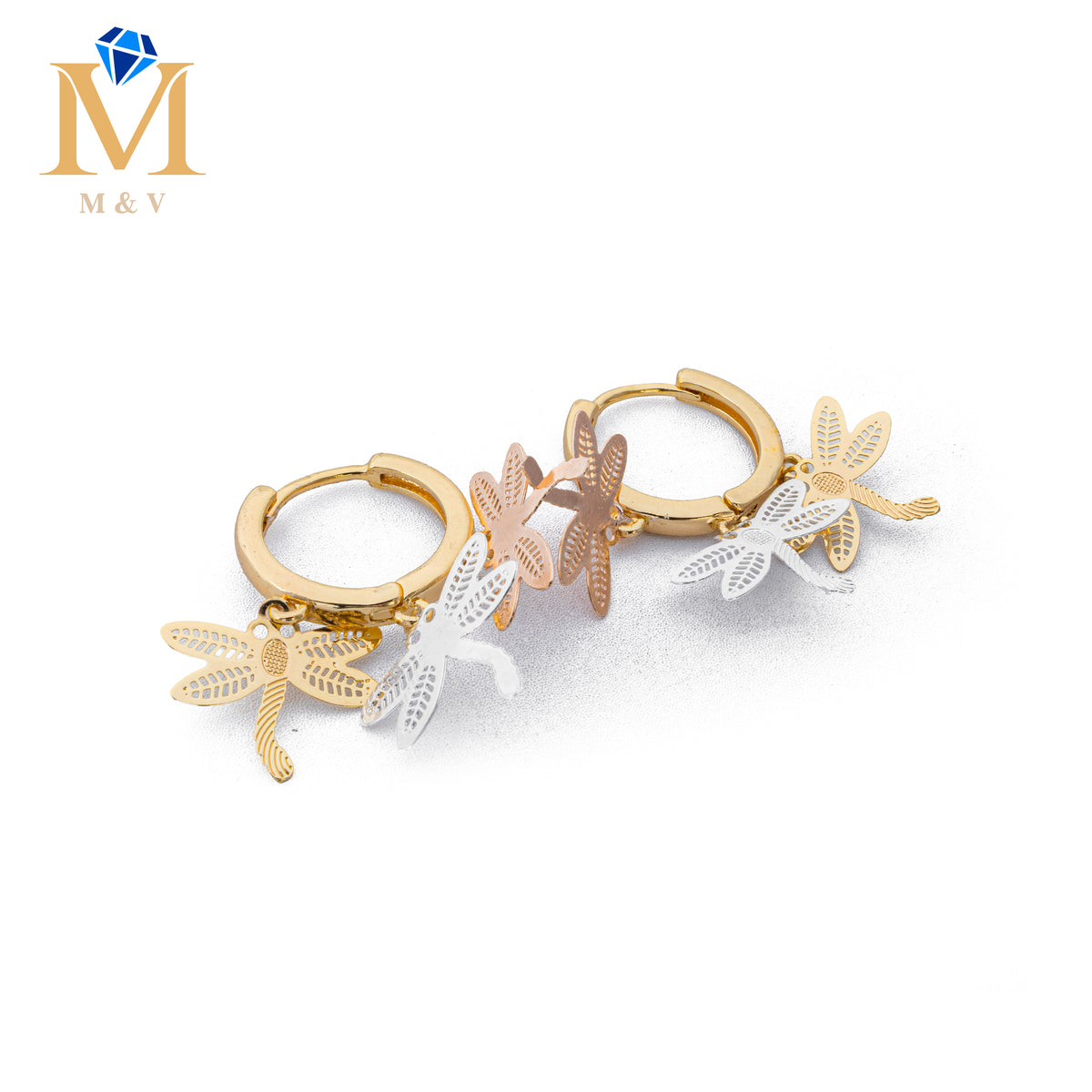 Artes Dorados con dijes de 3 colores M1 Oro Laminado