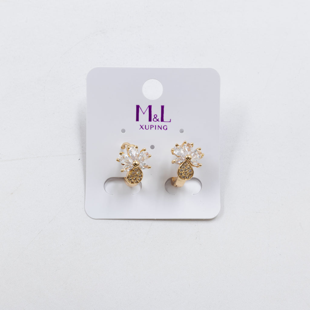 Aretes Dorados Xuping de Aro M9 Oro Laminado