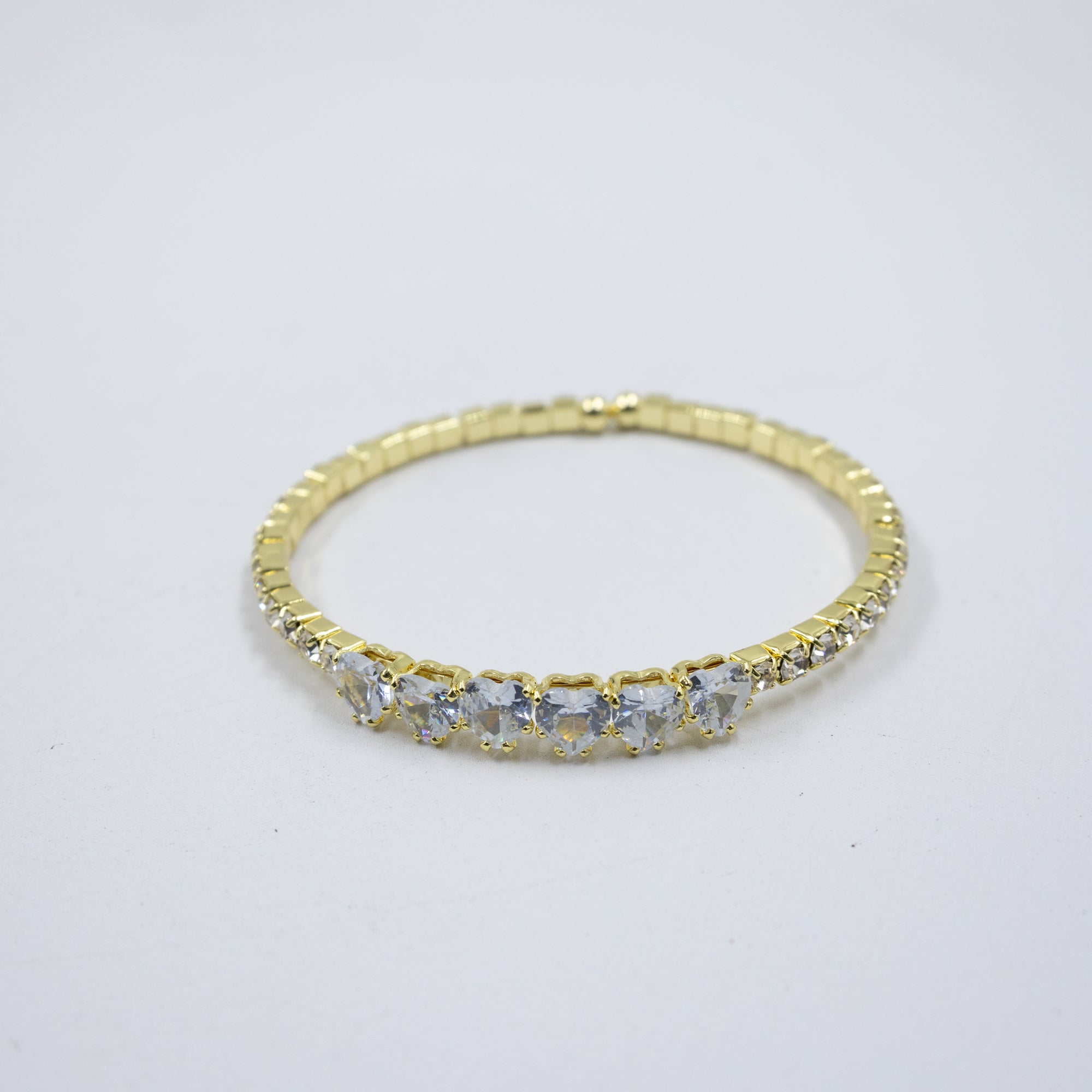 Pulseras Doradas con Piedras M6 Oro Laminado